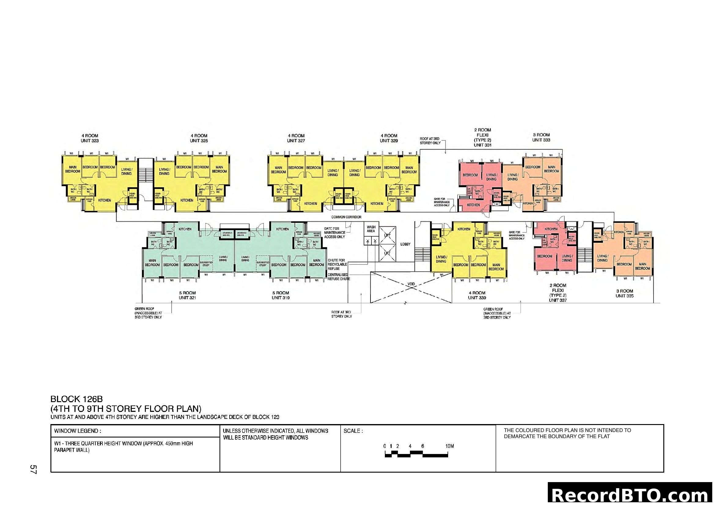 Block 126B Floor Plan (4th-9th Storey)