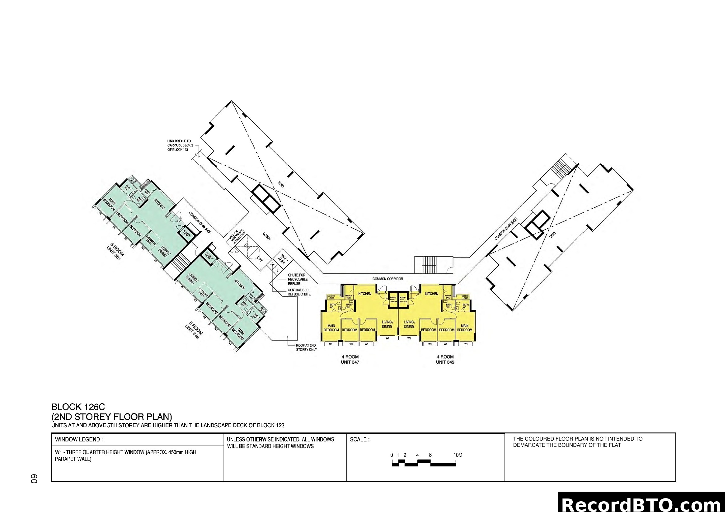 Block 126C 2nd Storey Floor Plan with Multiple Units