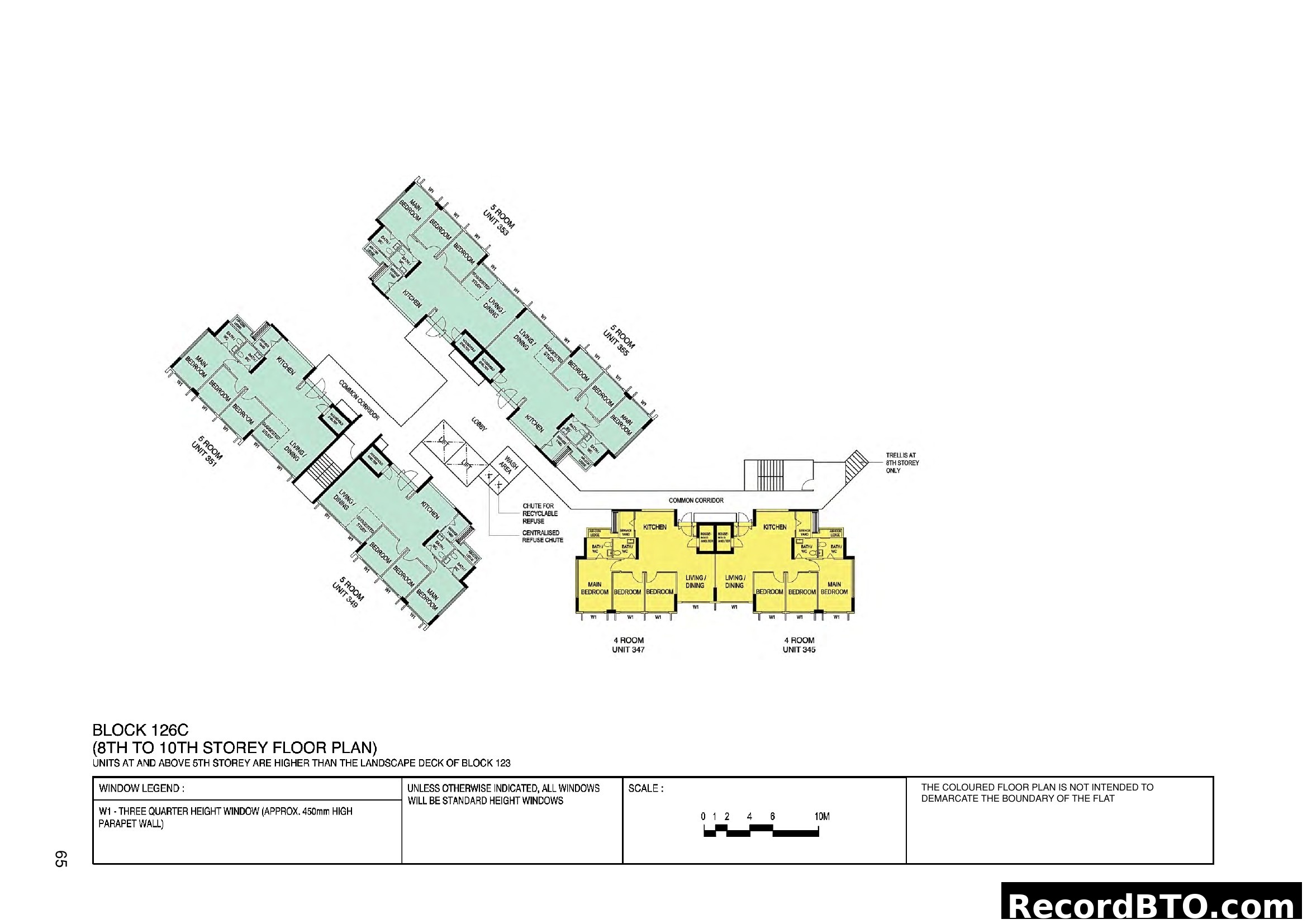 Block 126C (8th to 10th Storey) Floor Plan