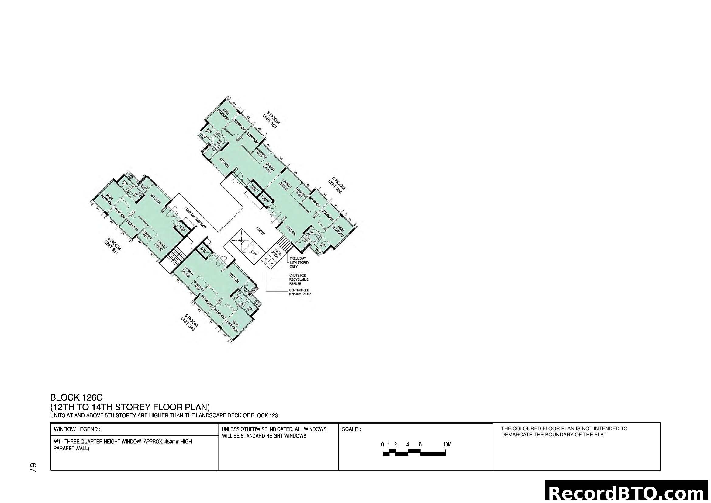 Block 126C (12th-14th Storey Floor Plan)