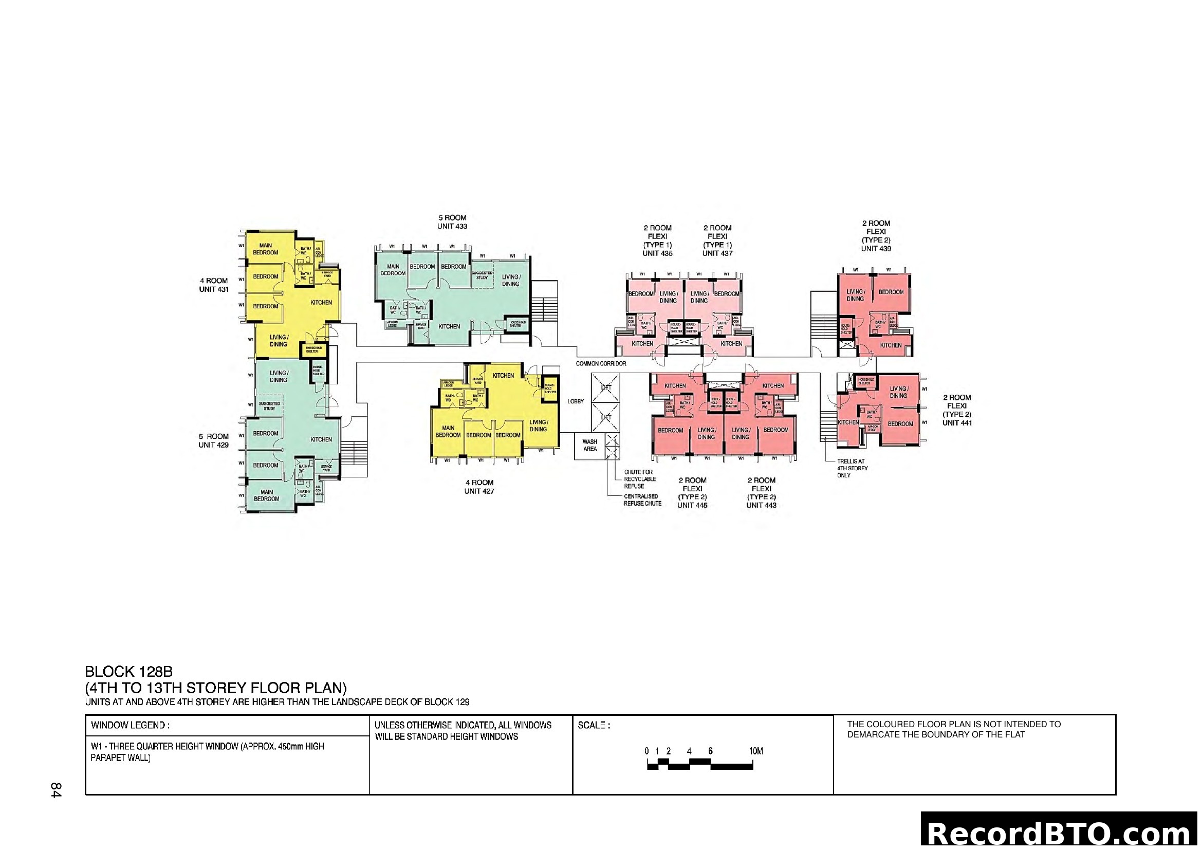 Block 128B (4th-13th Storey) Floor Plan