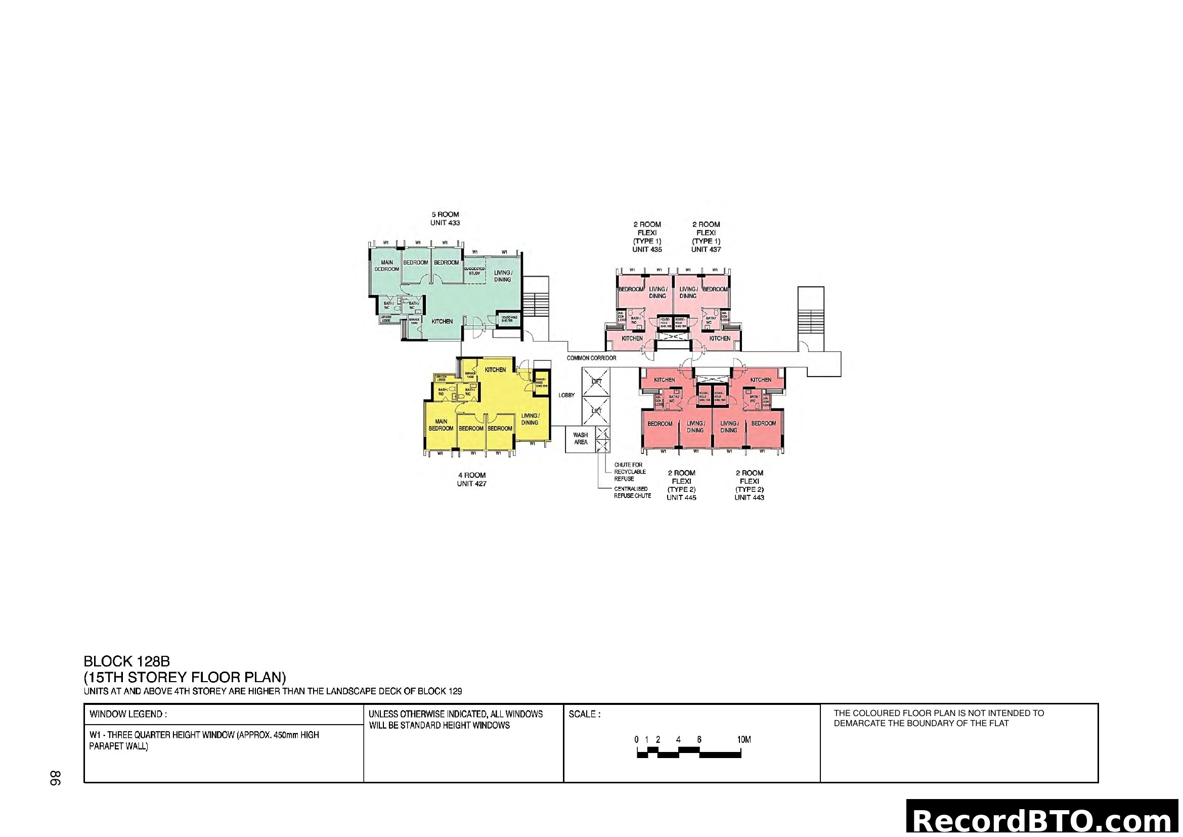 15th Storey Floor Plan of Block 128B