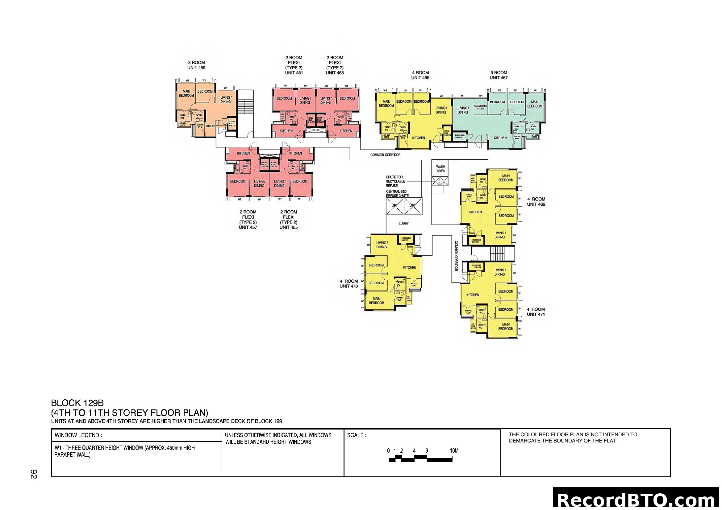 Block 129B (4th to 11th Storey Floor Plan)