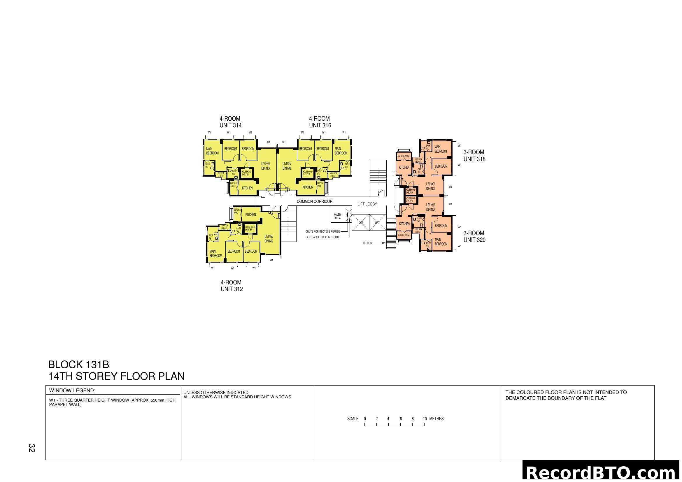 Block 131B 14th Storey Floor Plan