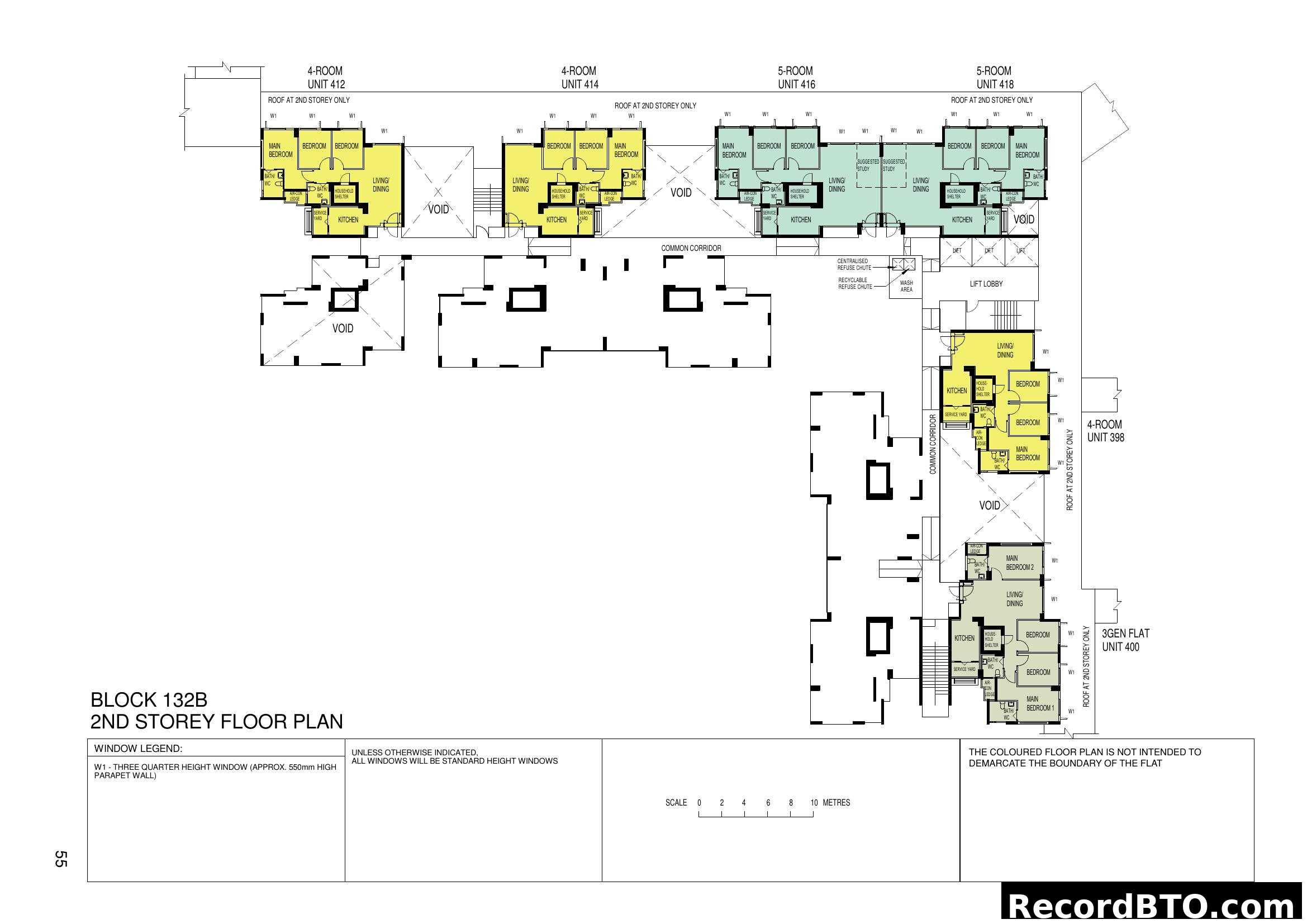 Block 132B 2nd Storey Floor Plan