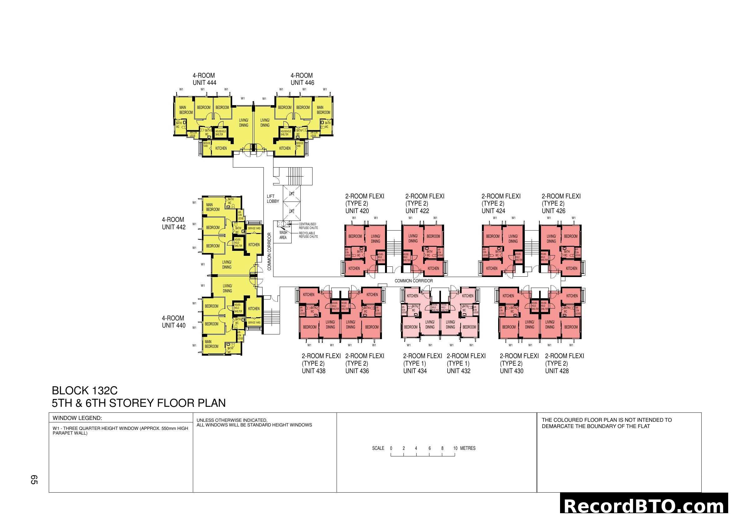 Block 132C 5th & 6th Storey Floor Plan