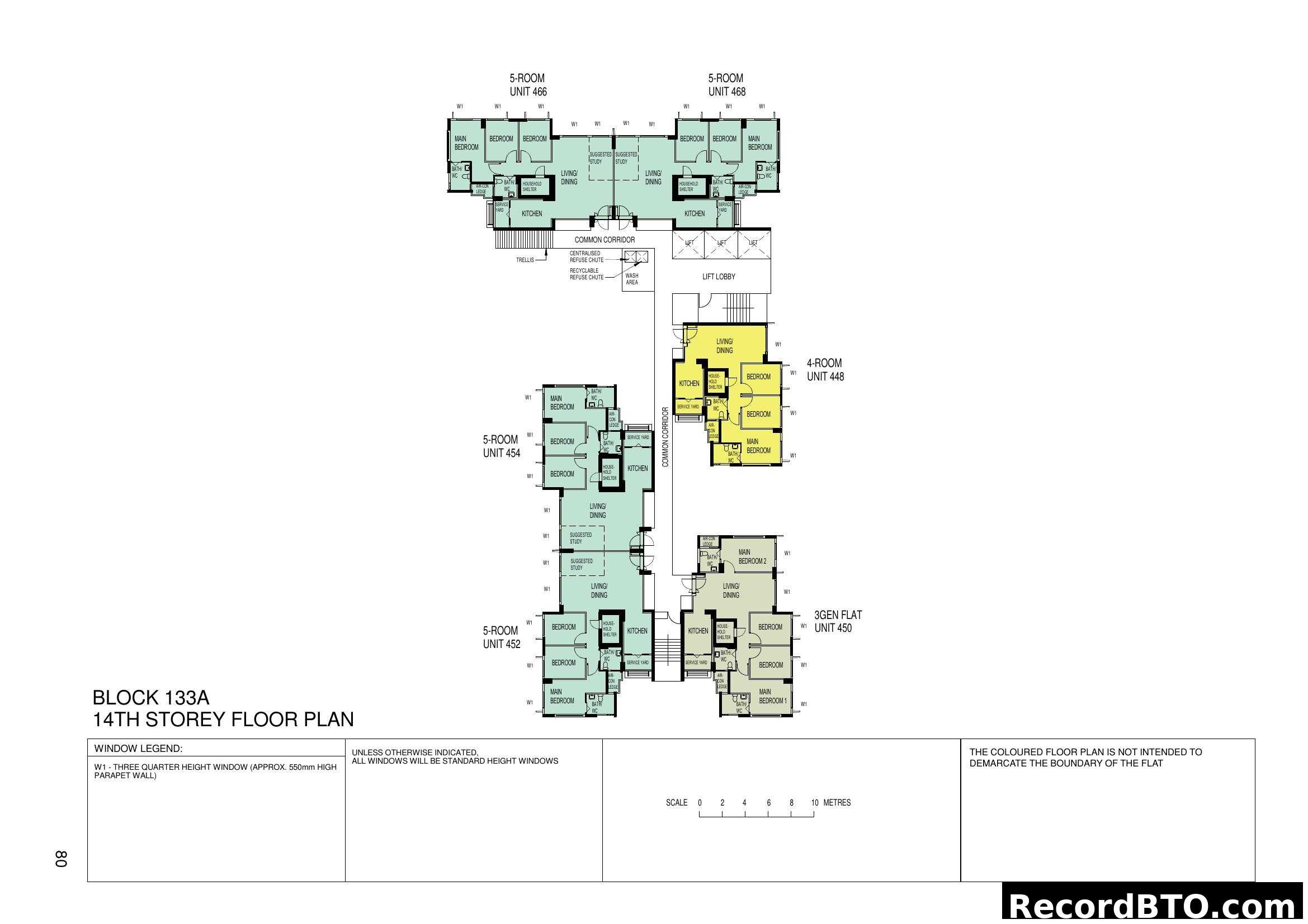 Block 133A 14th Storey Floor Plan