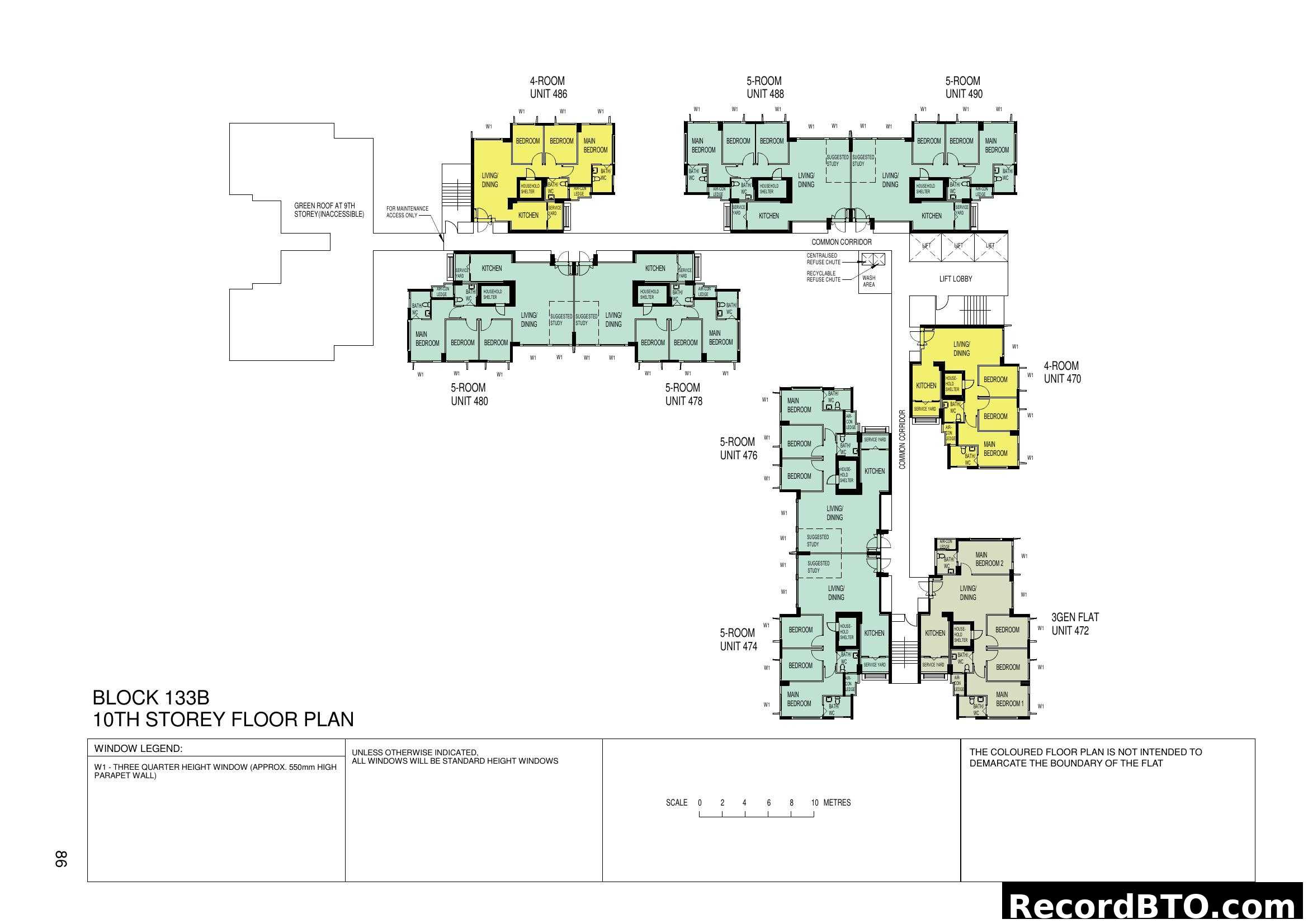 Block 133B 10th Storey Floor Plan