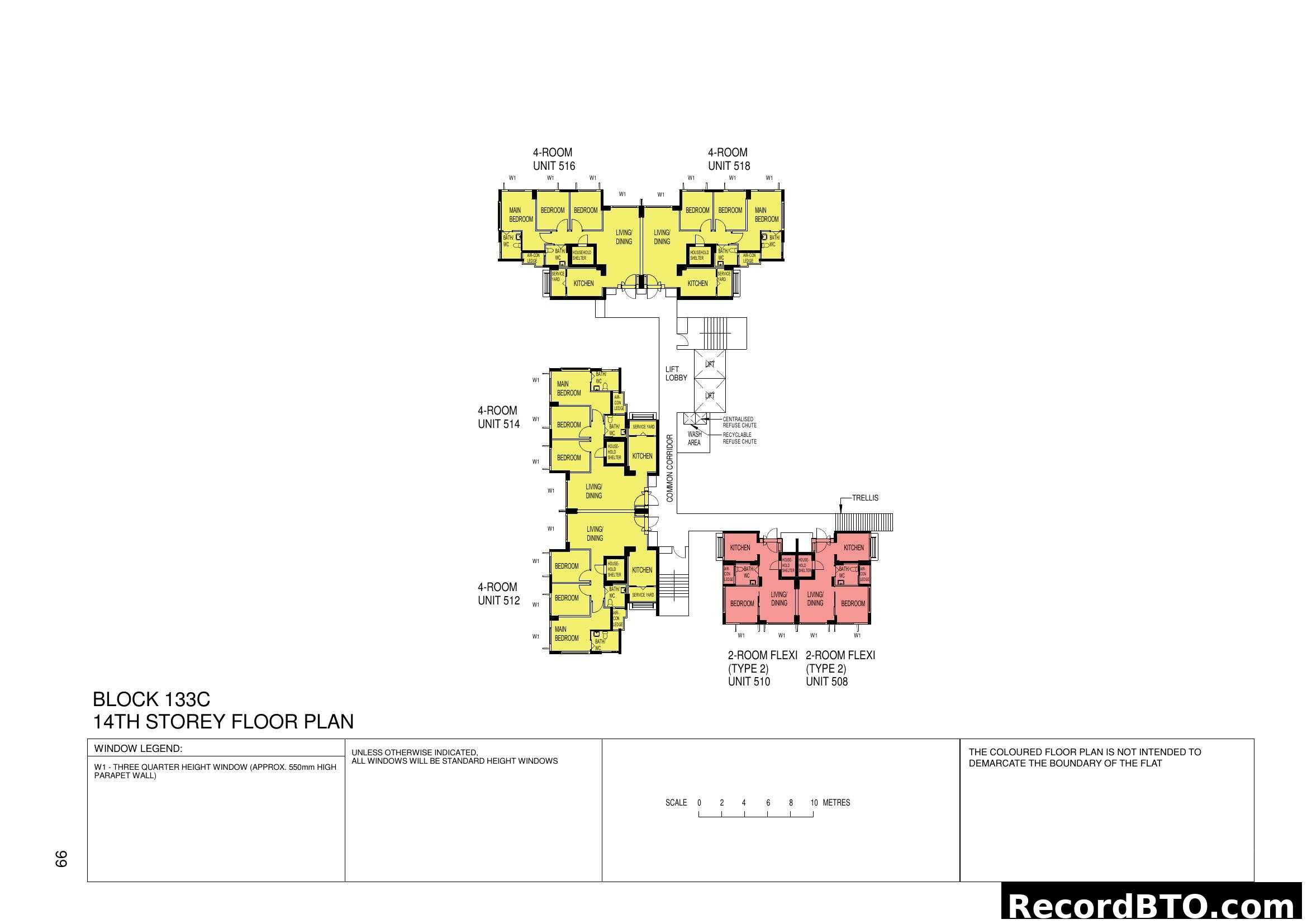 Block 133C 14th Storey Floor Plan