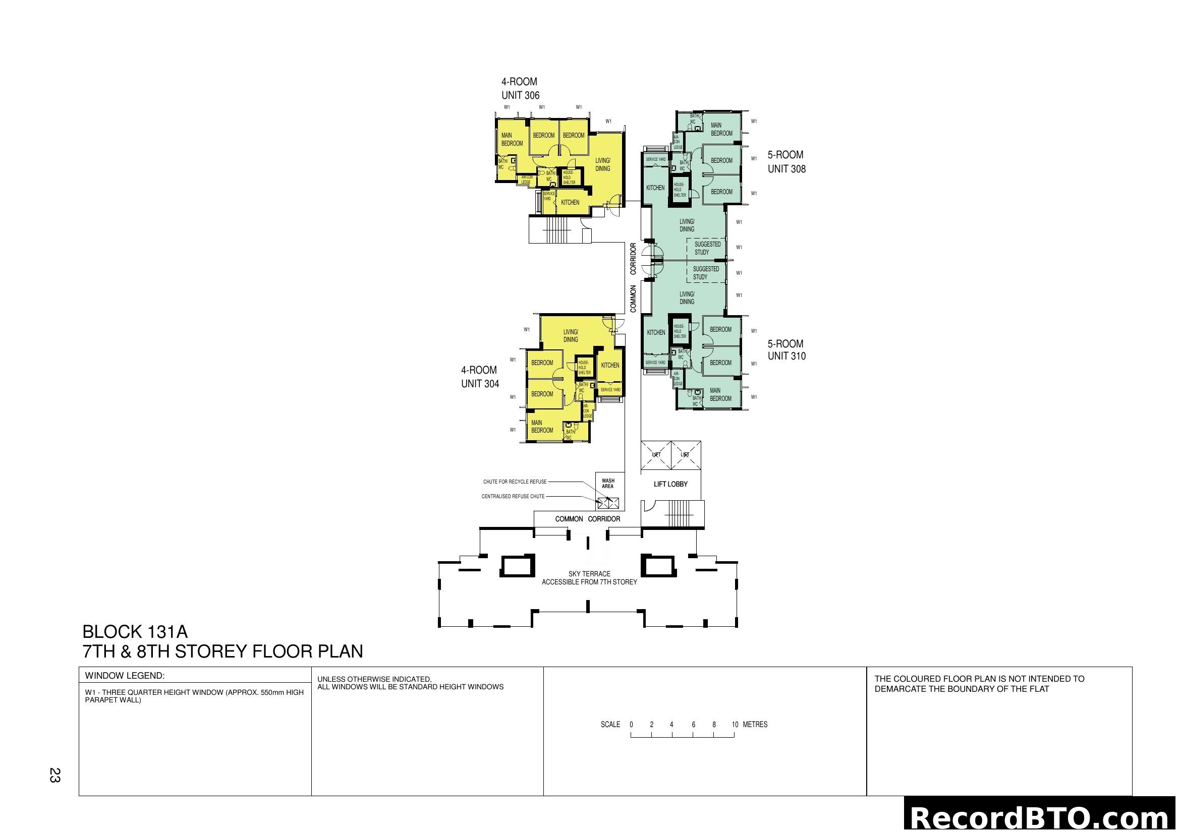 Block 131A 7th & 8th Storey Floor Plan