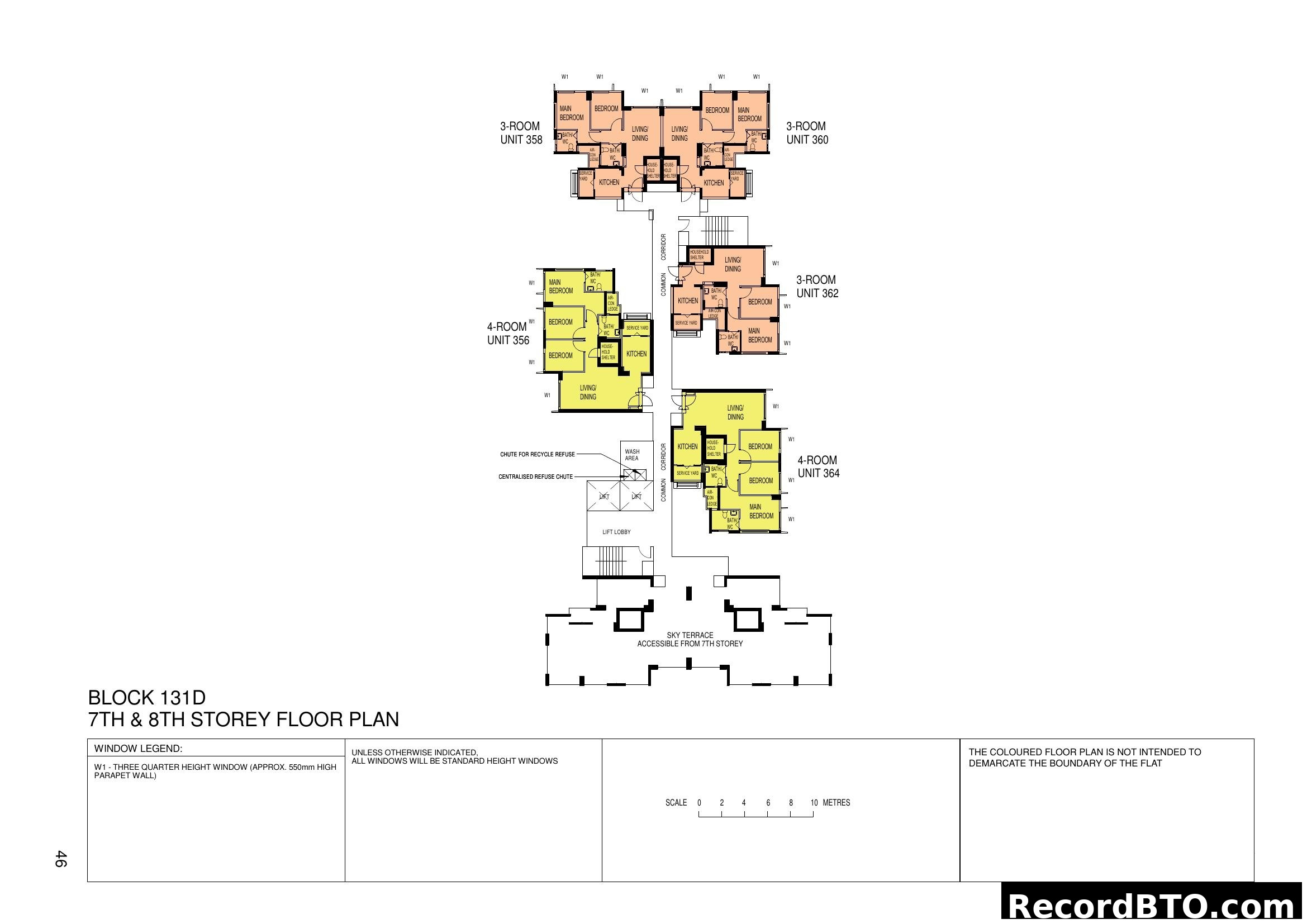 Block 131D 7th & 8th Storey Floor Plan