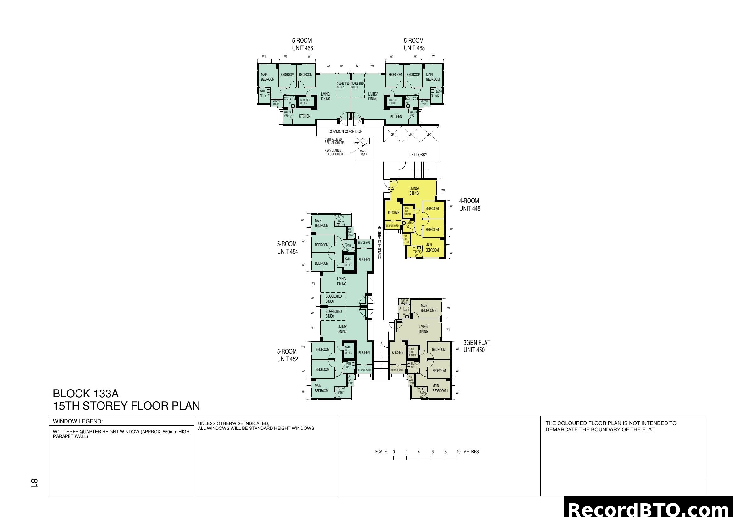 Block 133A 15th Storey Floor Plan