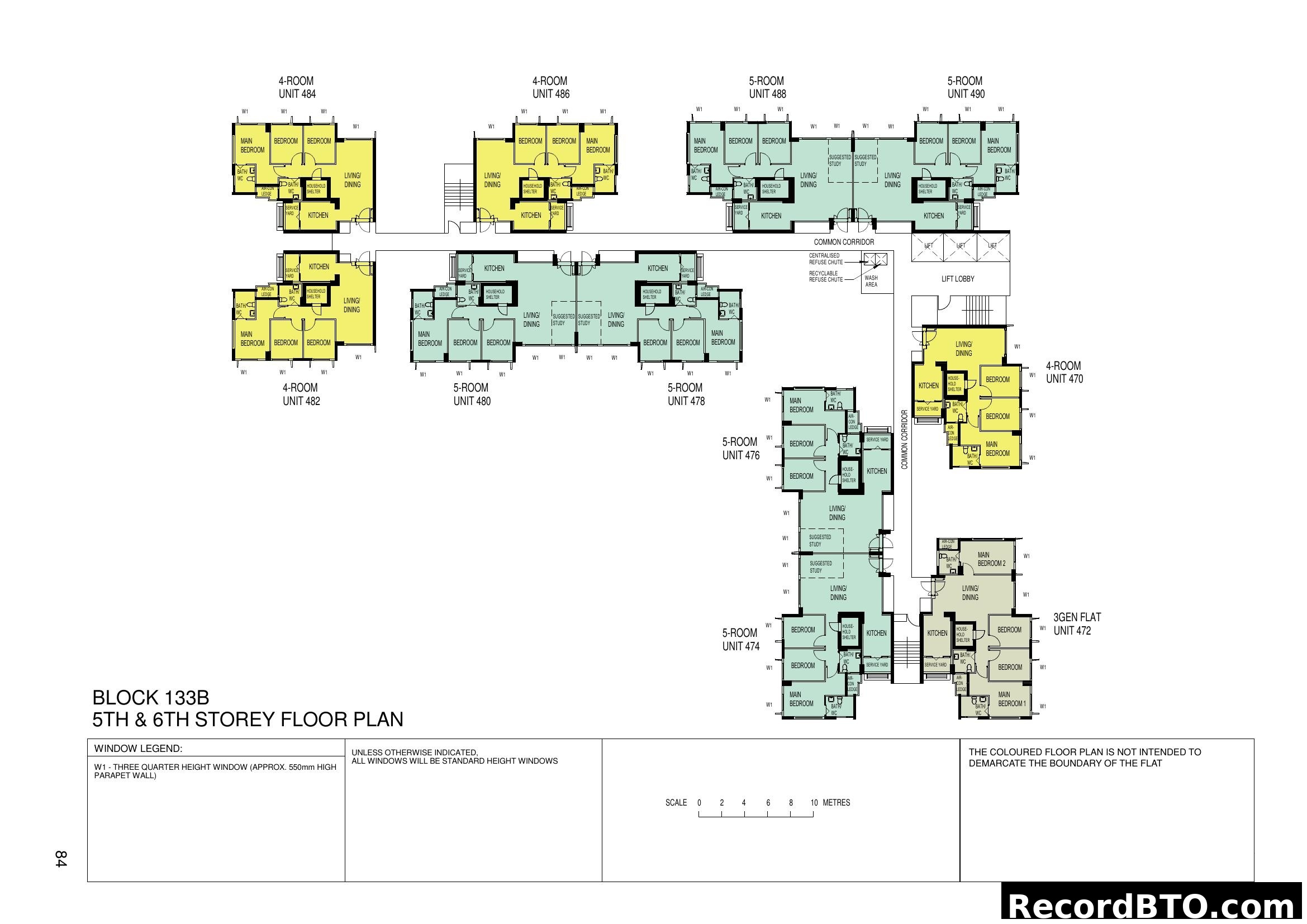 Block 133B 5th & 6th Storey Floor Plan