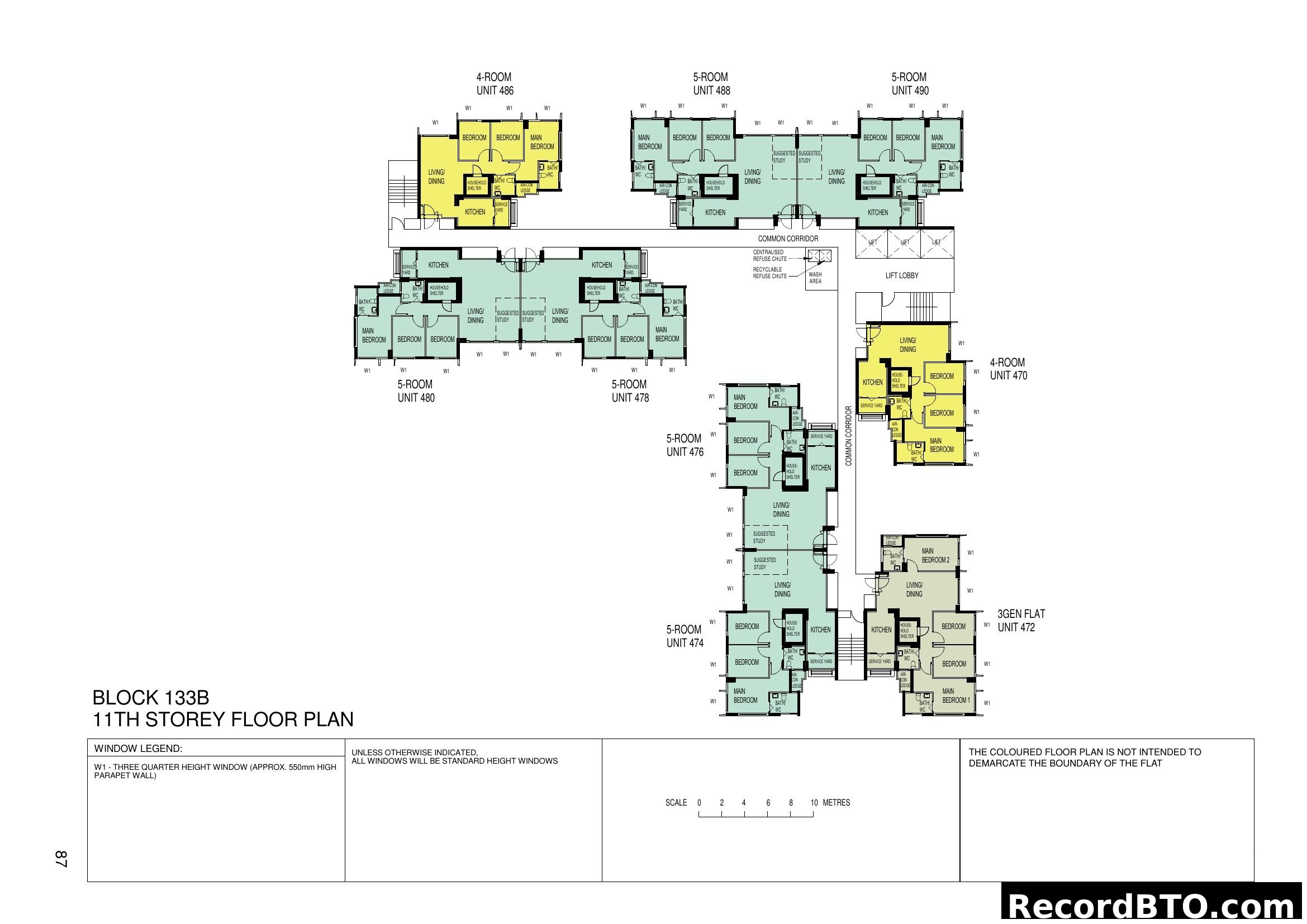 Block 133B 11th Storey Floor Plan