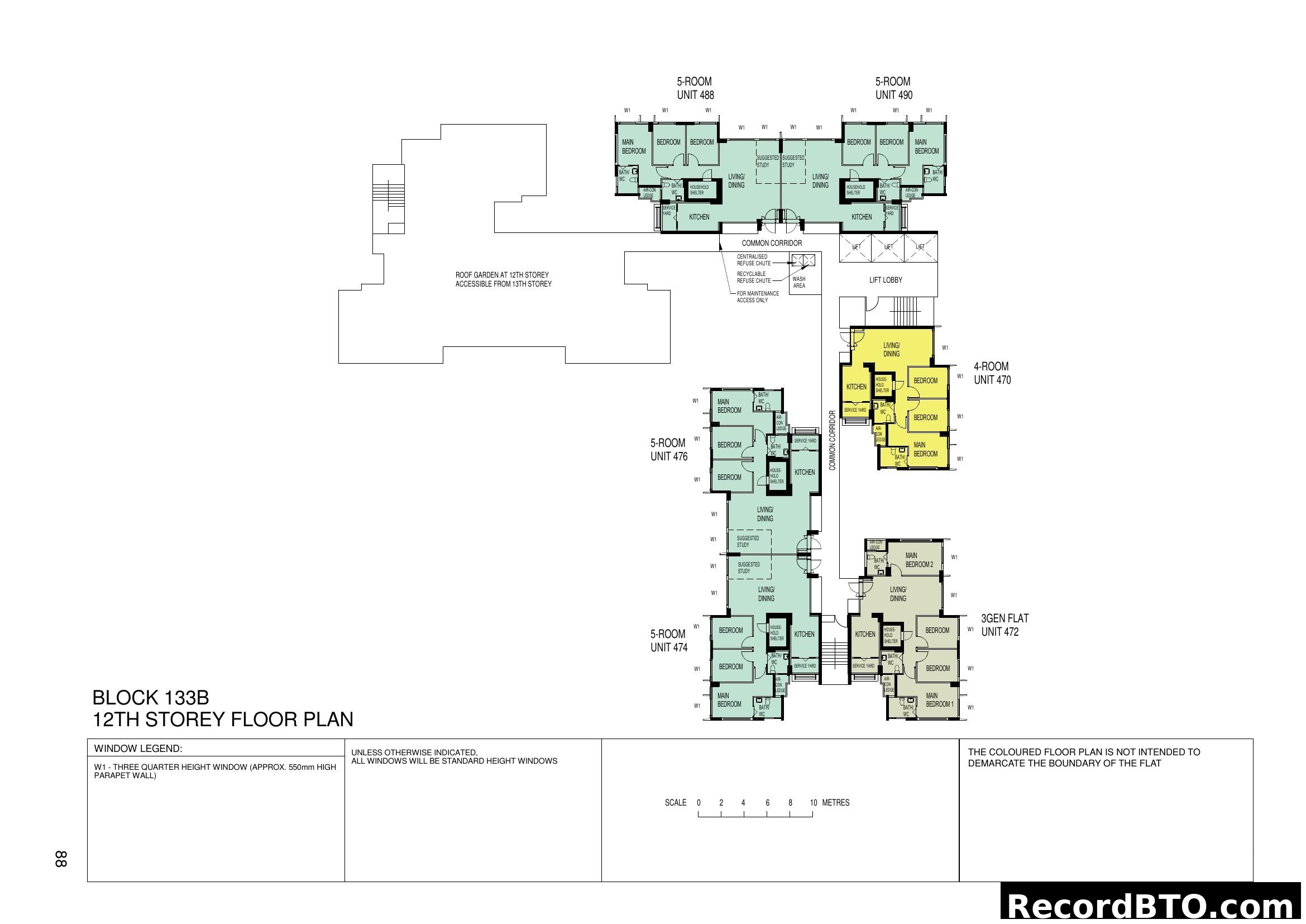 Block 133B 12th Storey Floor Plan