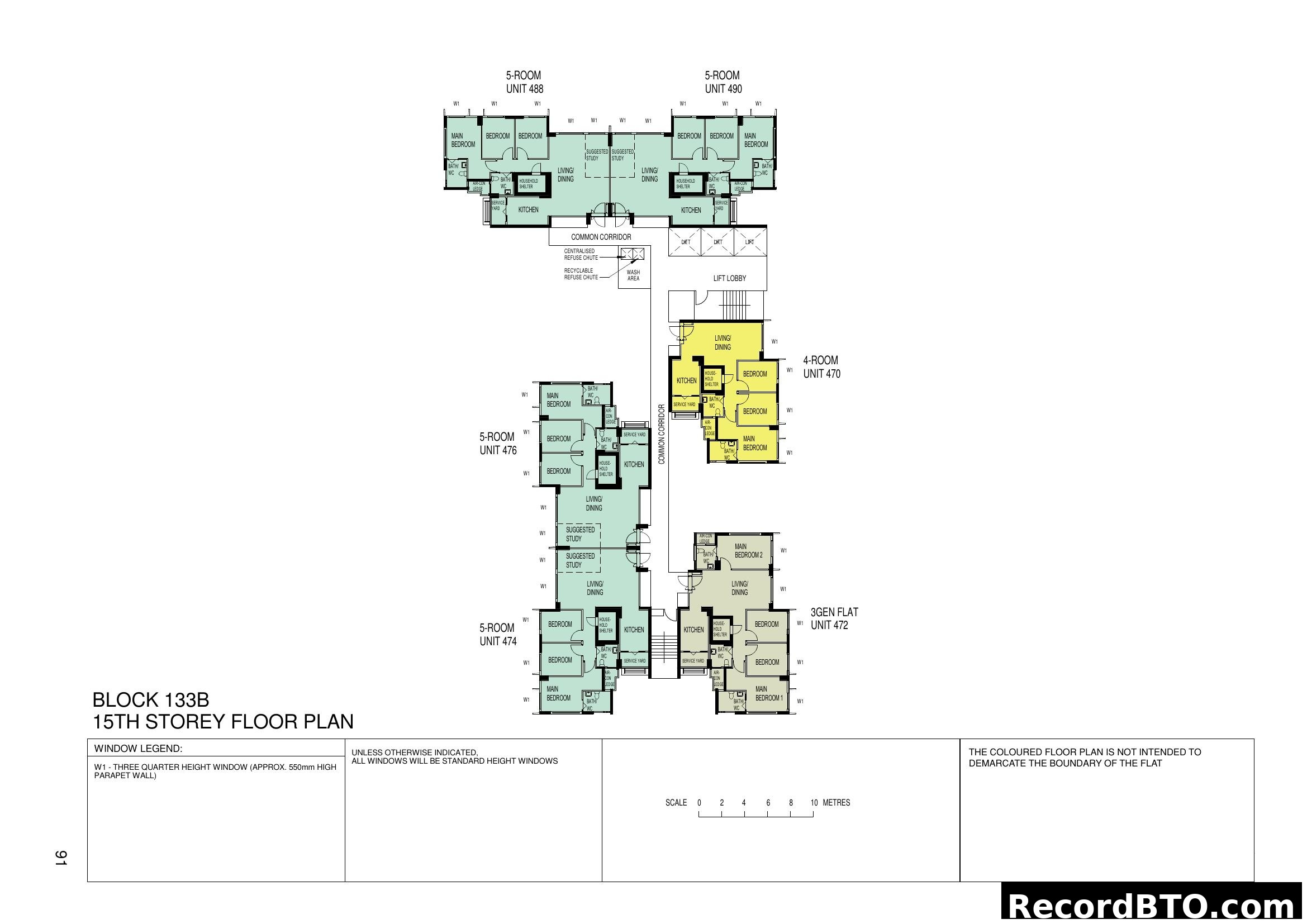 Block 133B 15th Storey Floor Plan