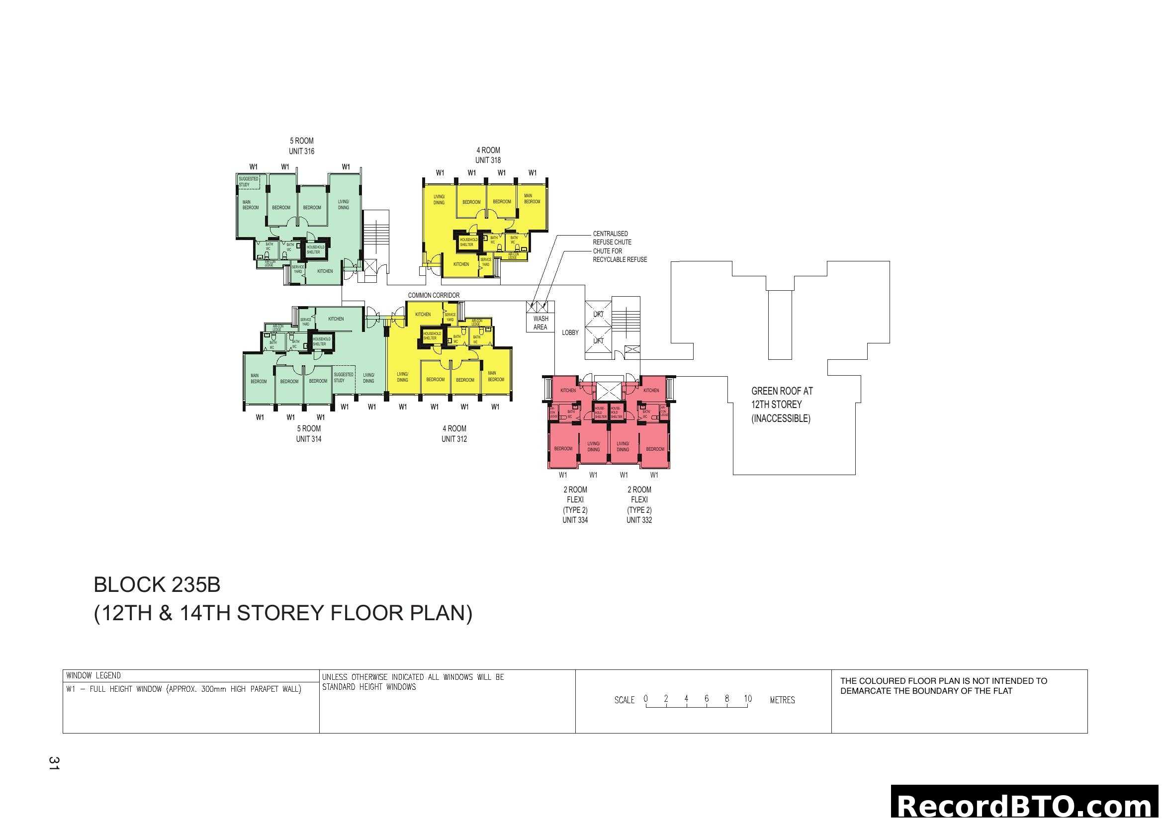 Block 235B 12th & 14th Storey Floor Plan