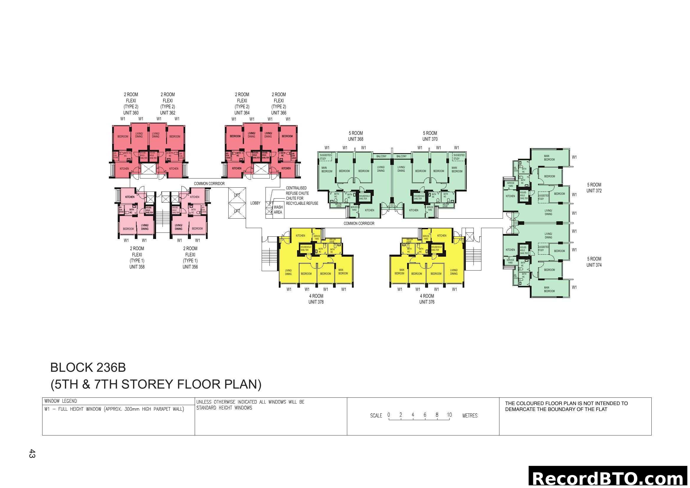 Block 236B Floor Plan - 5th & 7th Storey