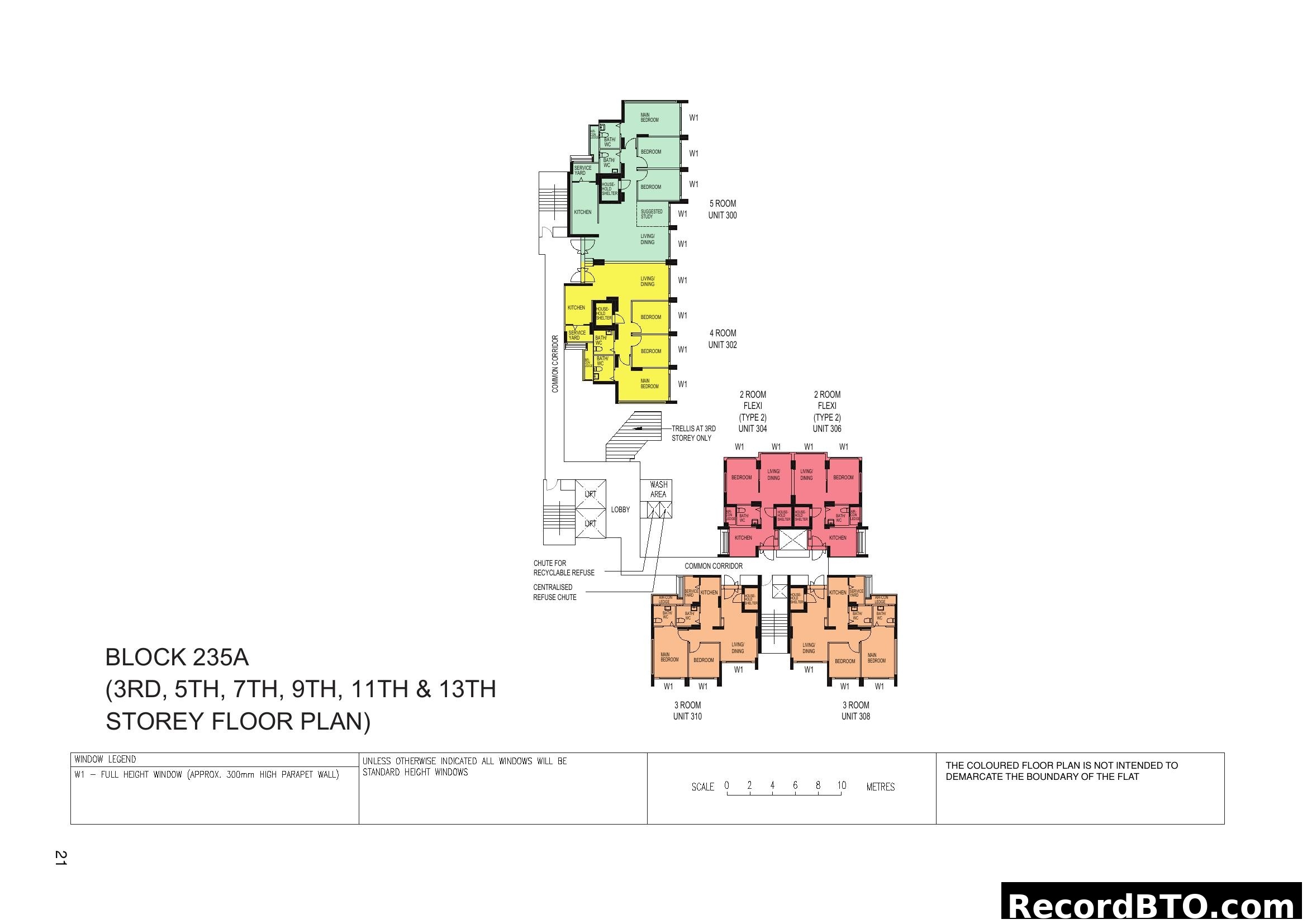 Block 235A Storey Floor Plan (3rd, 5th, 7th, 9th, 11th, 13th)