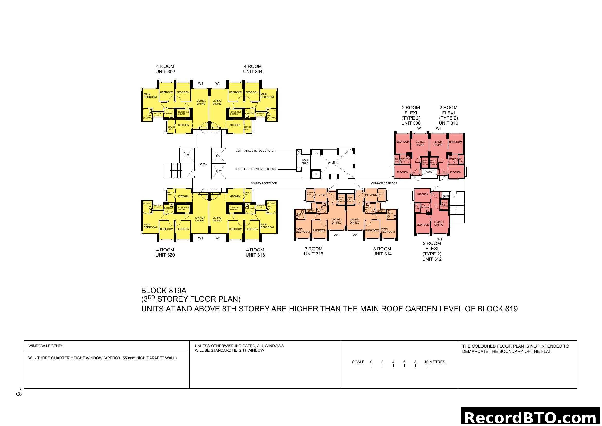 Block 819A (3rd Storey Floor Plan)