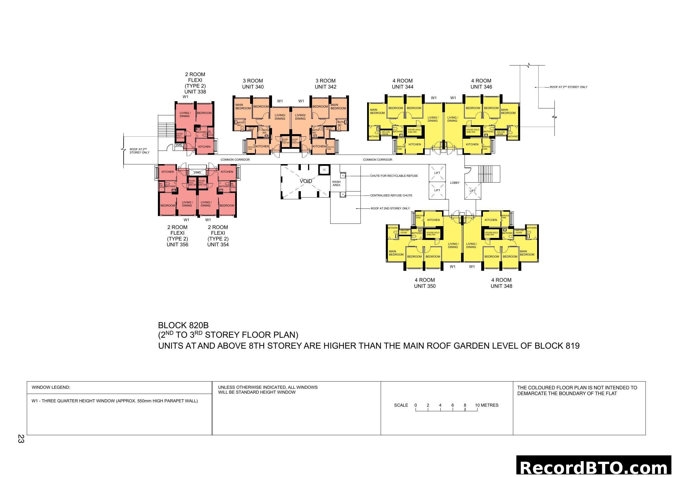 Block 820B (2nd to 3rd Storey Floor Plan)