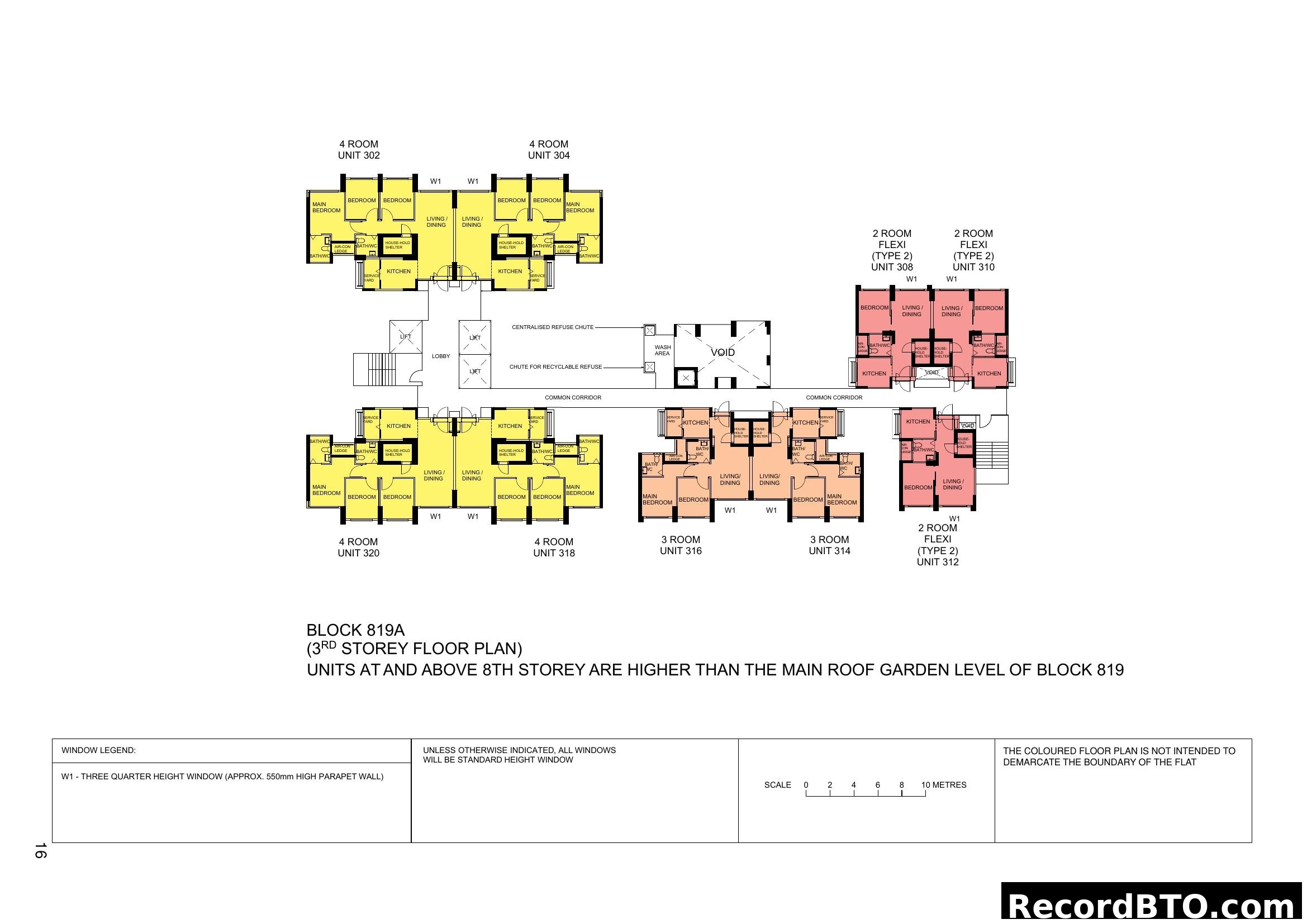 Block 819A (3rd Storey Floor Plan)