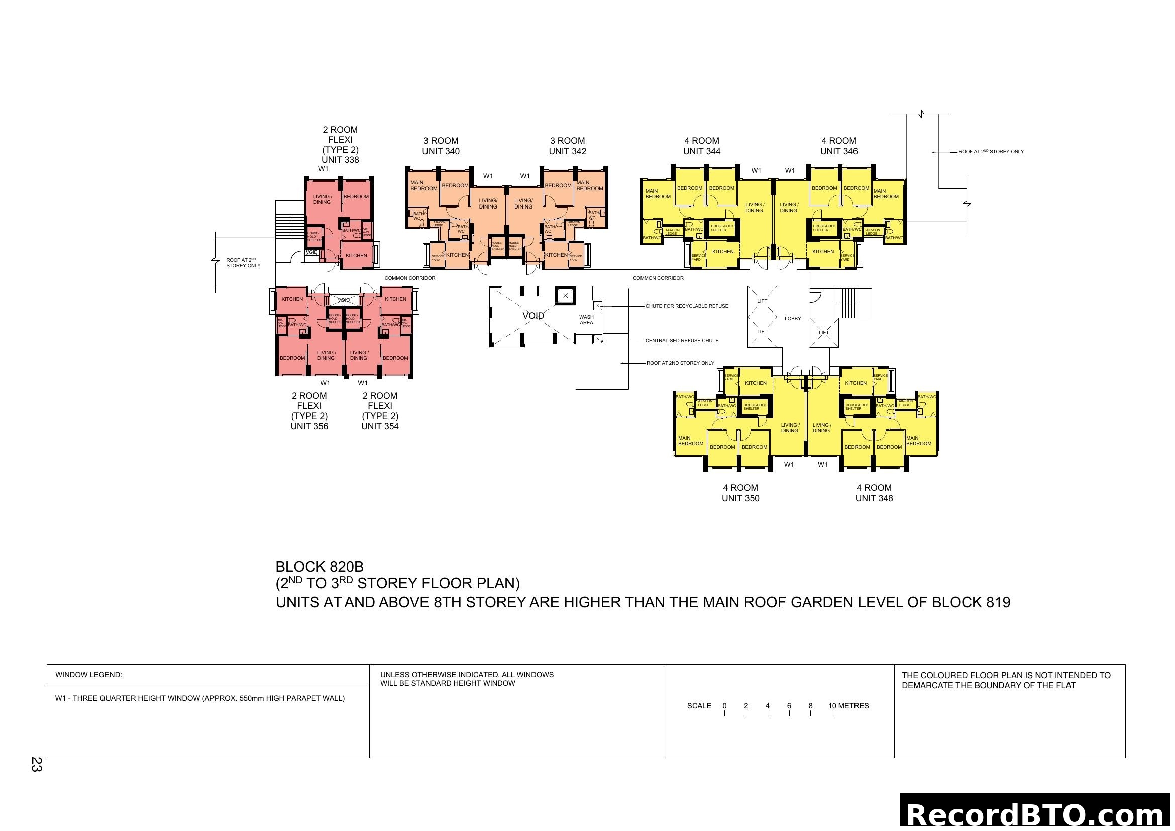 Block 820B (2nd to 3rd Storey Floor Plan)