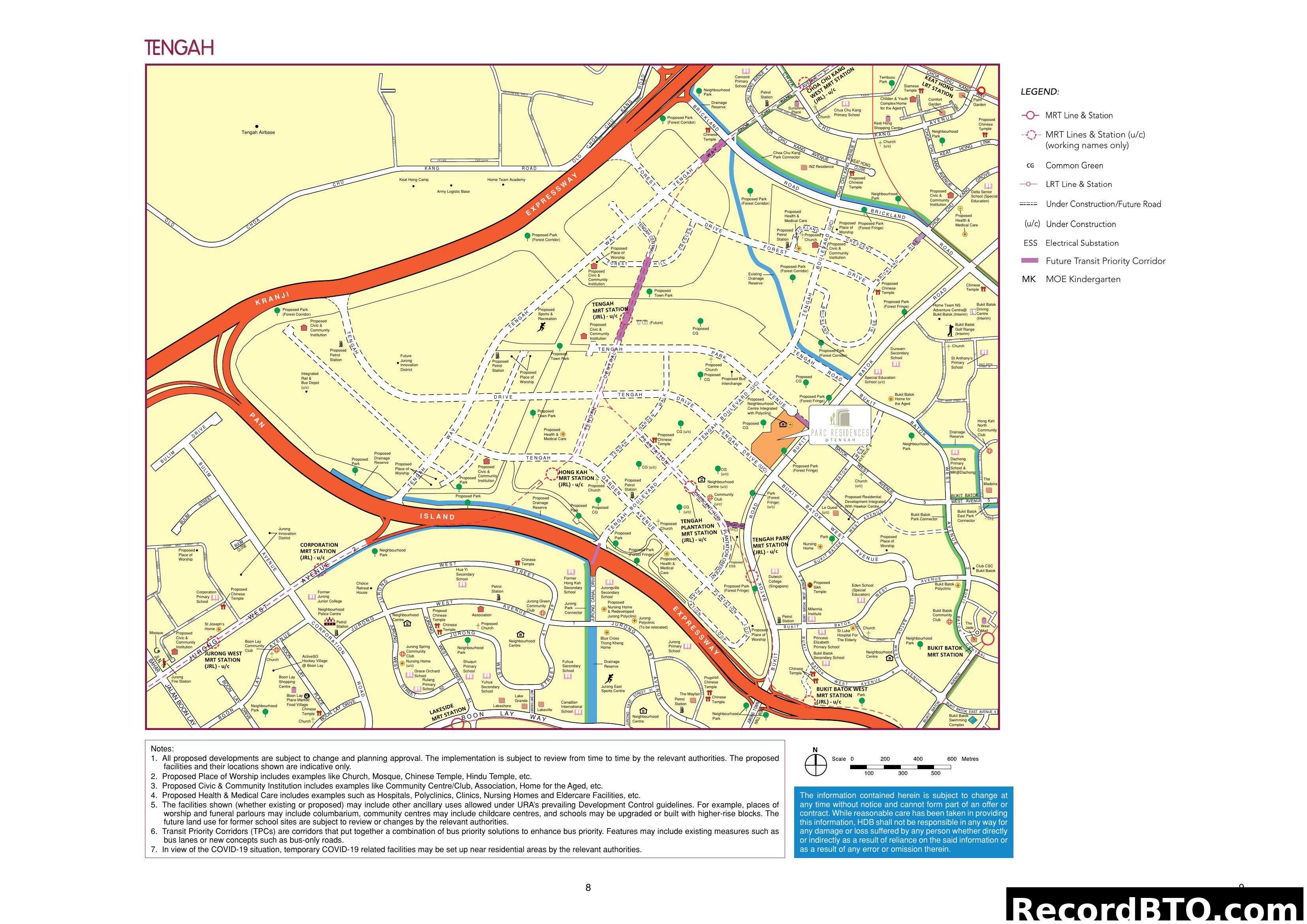 Tengah Master Plan and Connectivity Map
