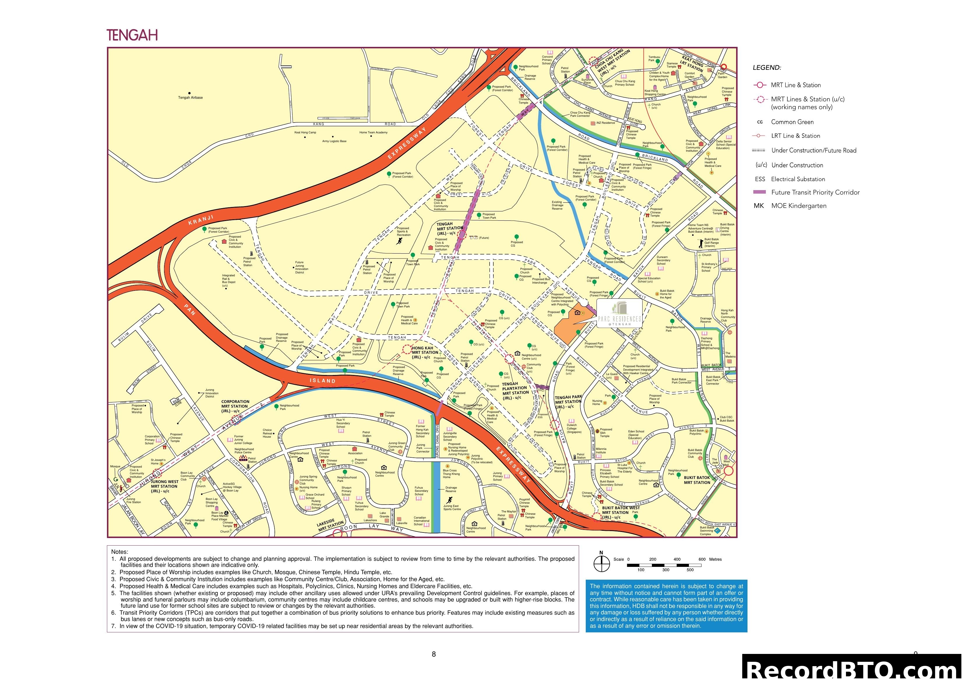 Tengah Master Plan and Connectivity Map