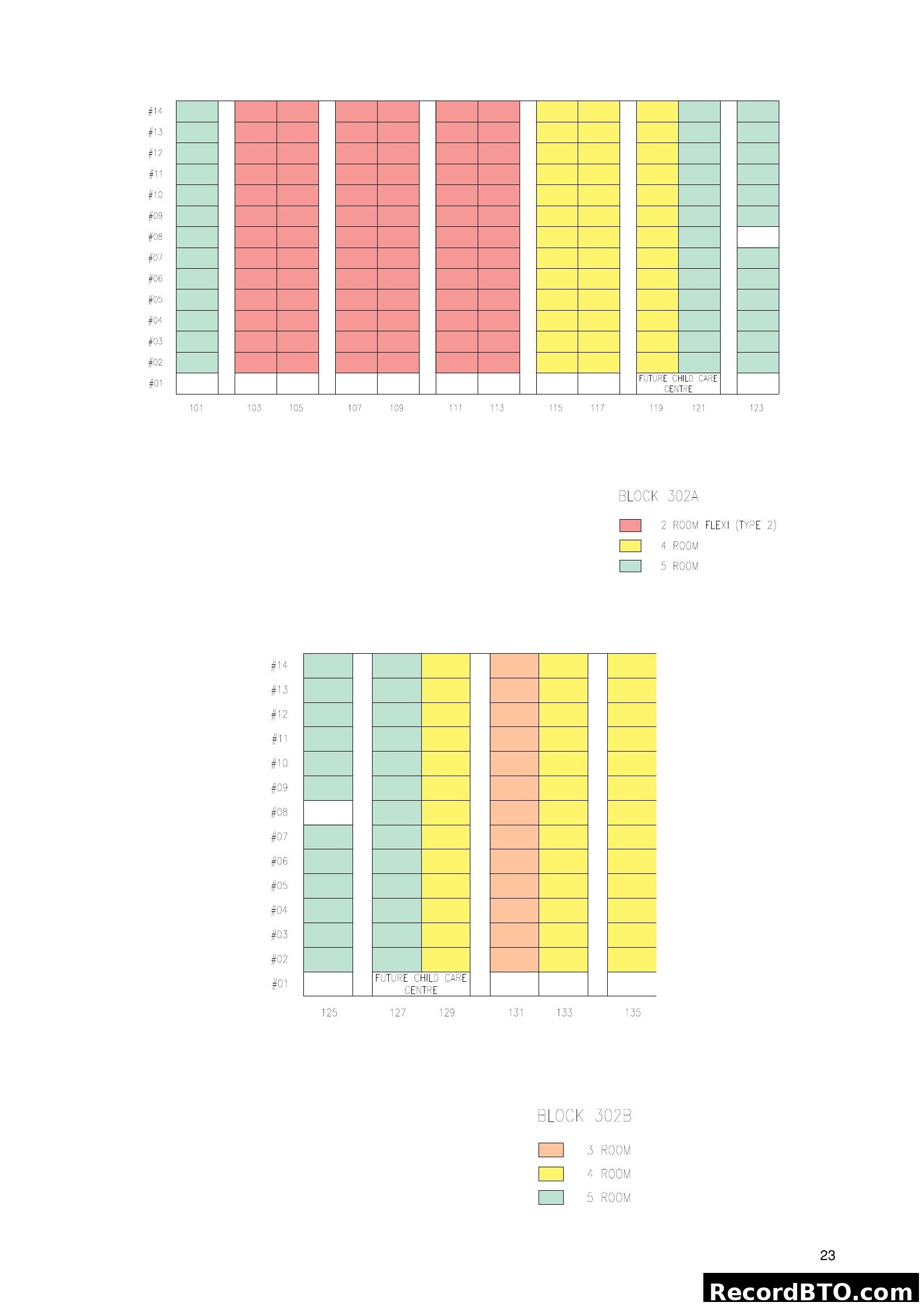 Block 302A & 302B Stacking Plan