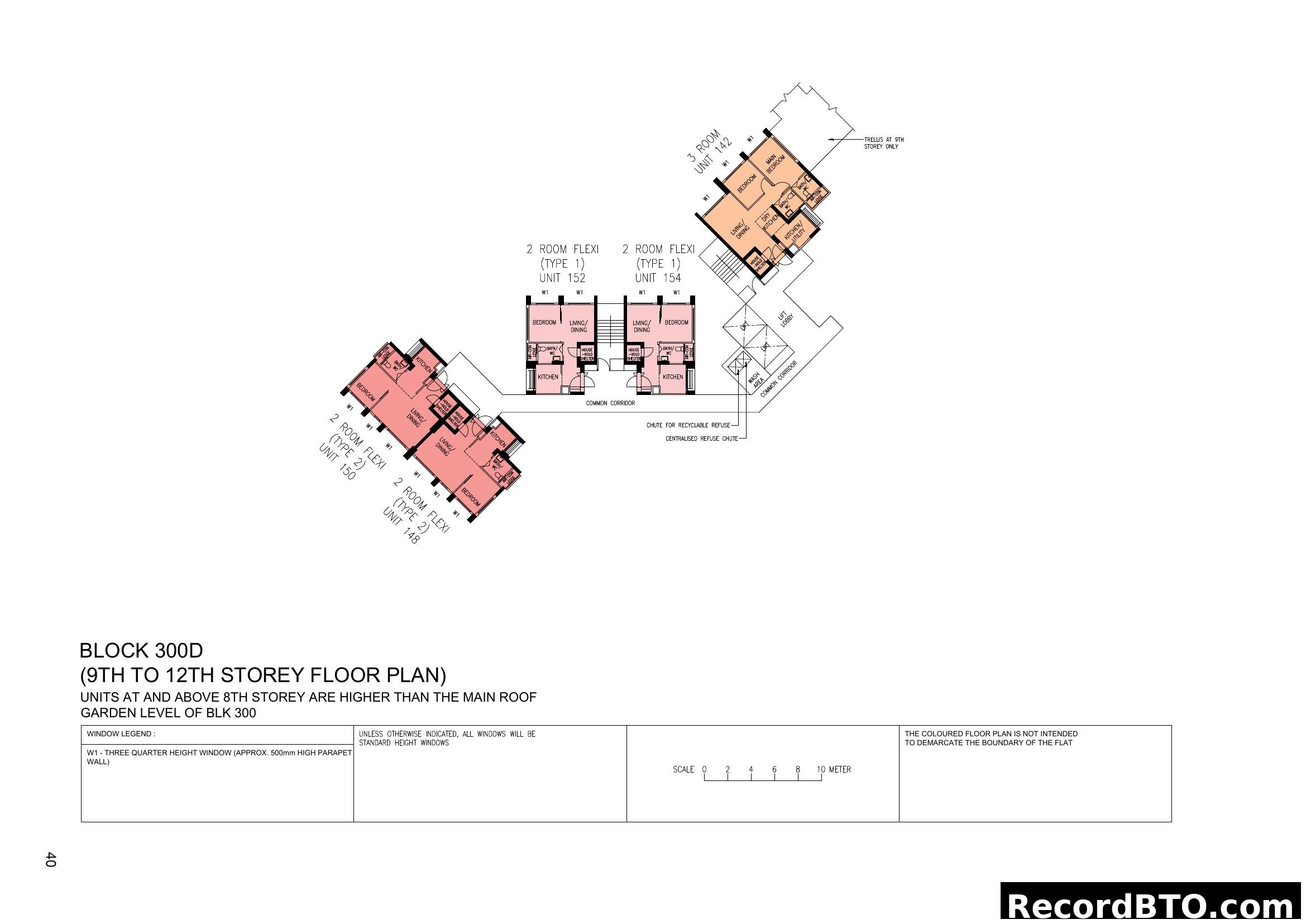 Block 300D (9th to 12th Storey Floor Plan)