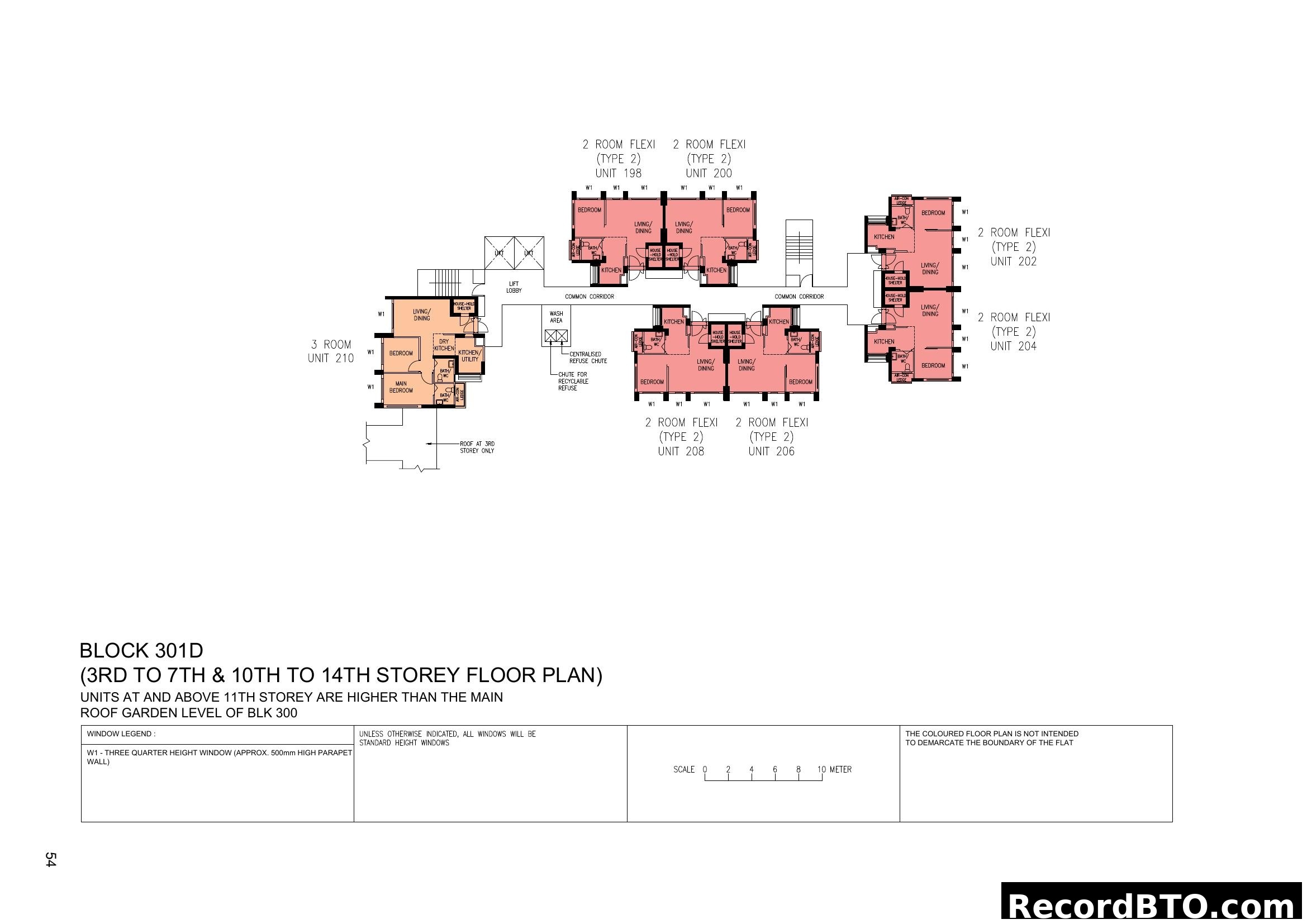 Block 301D Floor Plan (3rd-7th & 10th-14th Storeys)