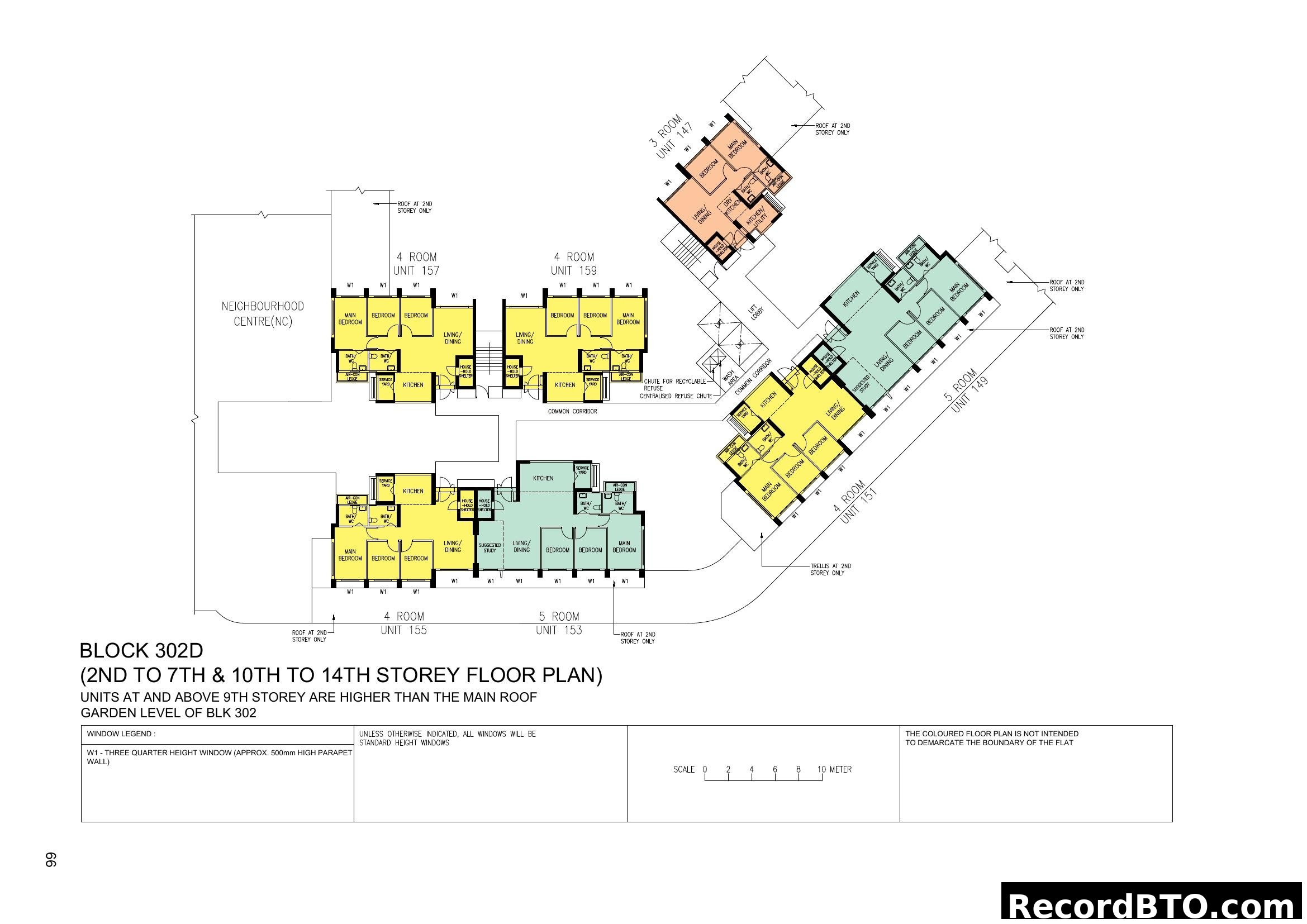 Block 302D Typical Floor Plan (2nd-7th & 10th-14th Storey)