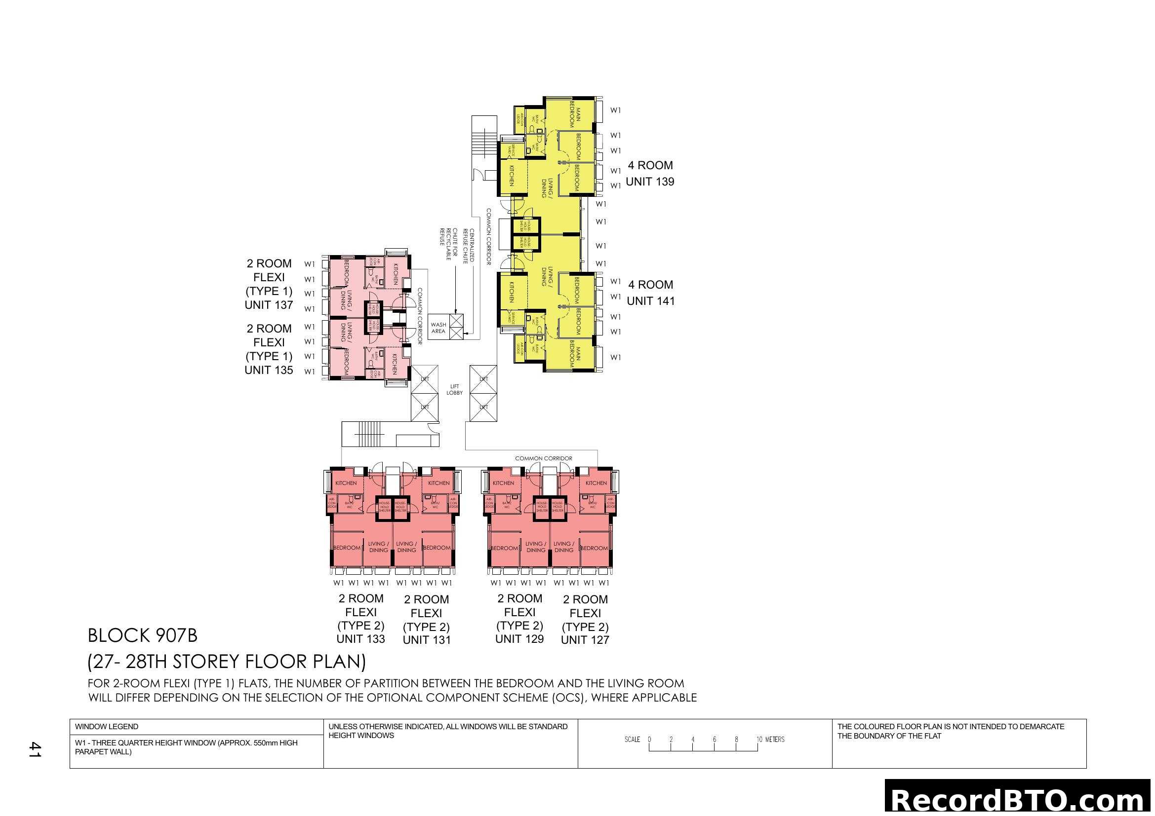 Block 907B Floor Plan - 27th & 28th Storey
