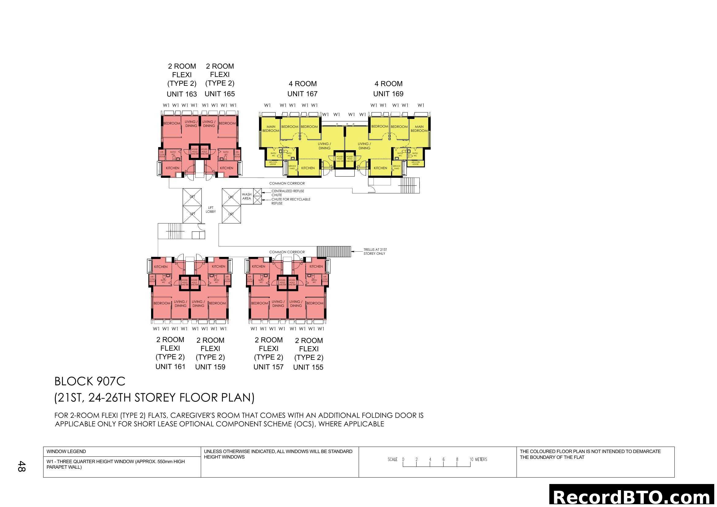 Block 907C (21st, 24-26th Storey) Floor Plan