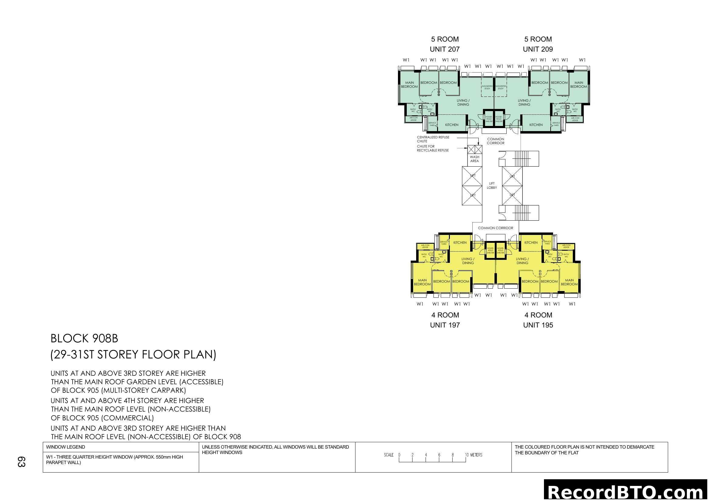 Block 908B (29-31st Storey Floor Plan)