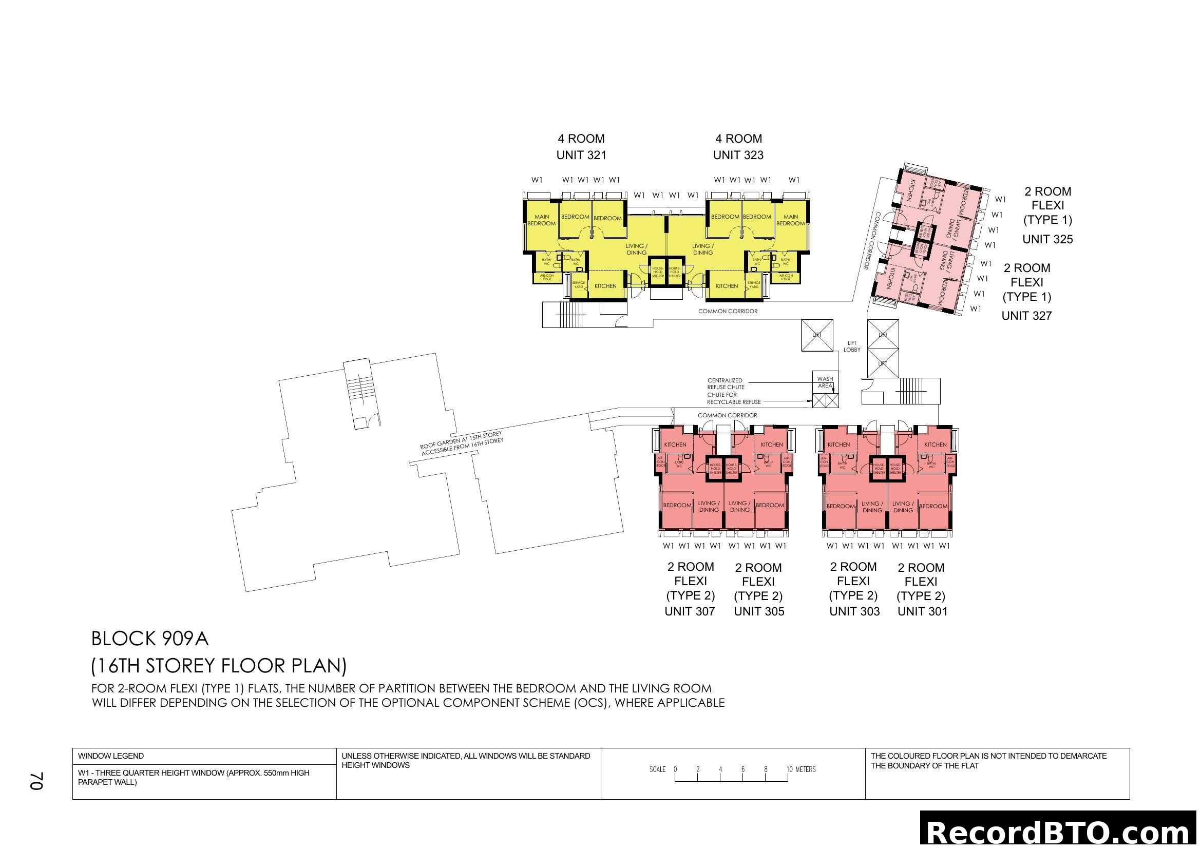 Block 909A 16th Storey Floor Plan