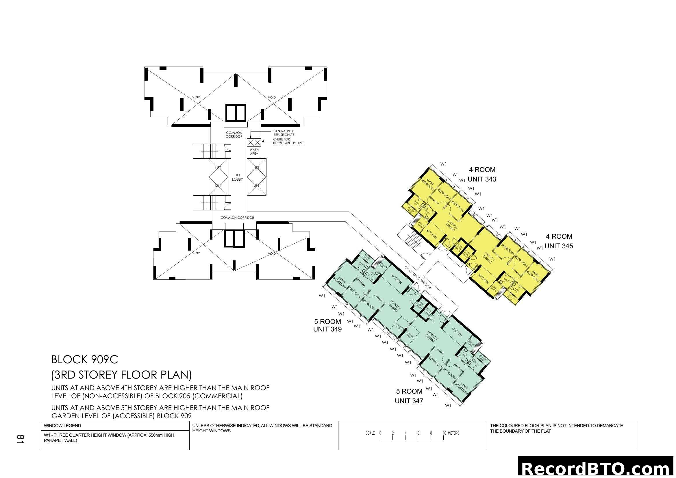 Block 909C 3rd Storey Floor Plan
