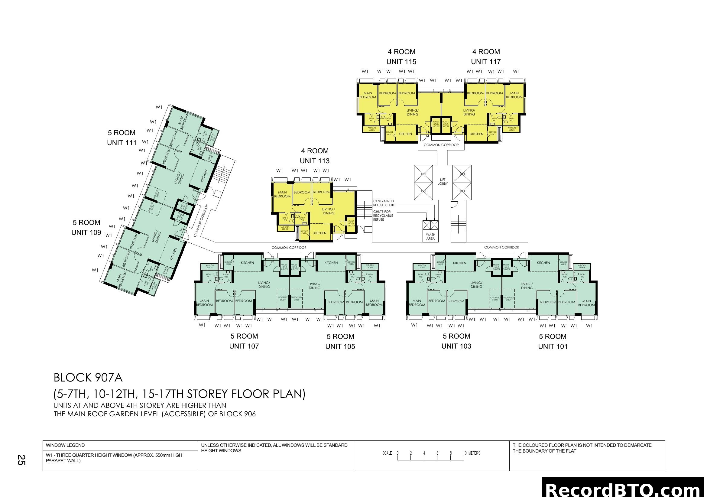 Block 907A Floor Plans (5-17th Storey)