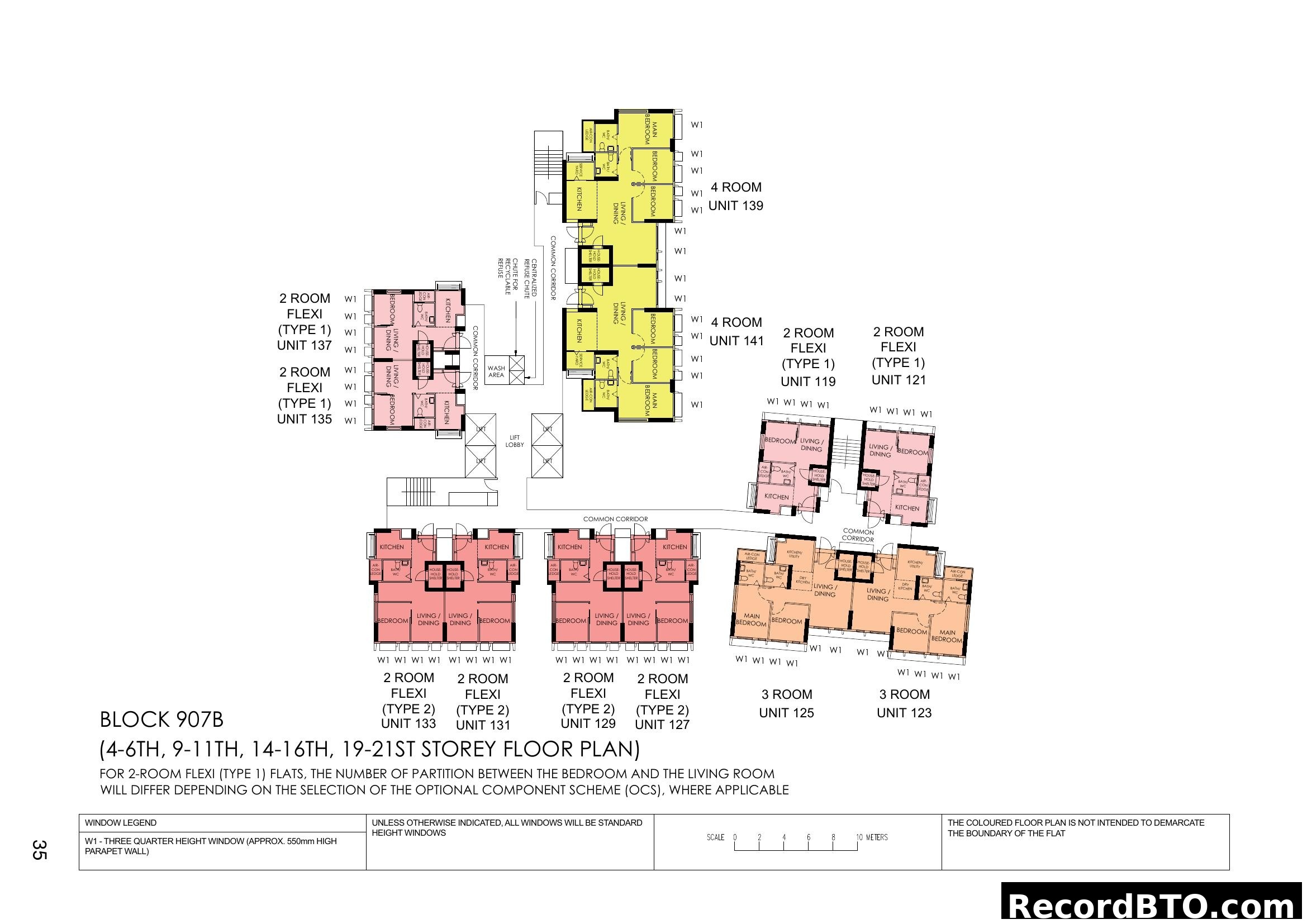 Block 907B Floor Plan (Selected Storeys)
