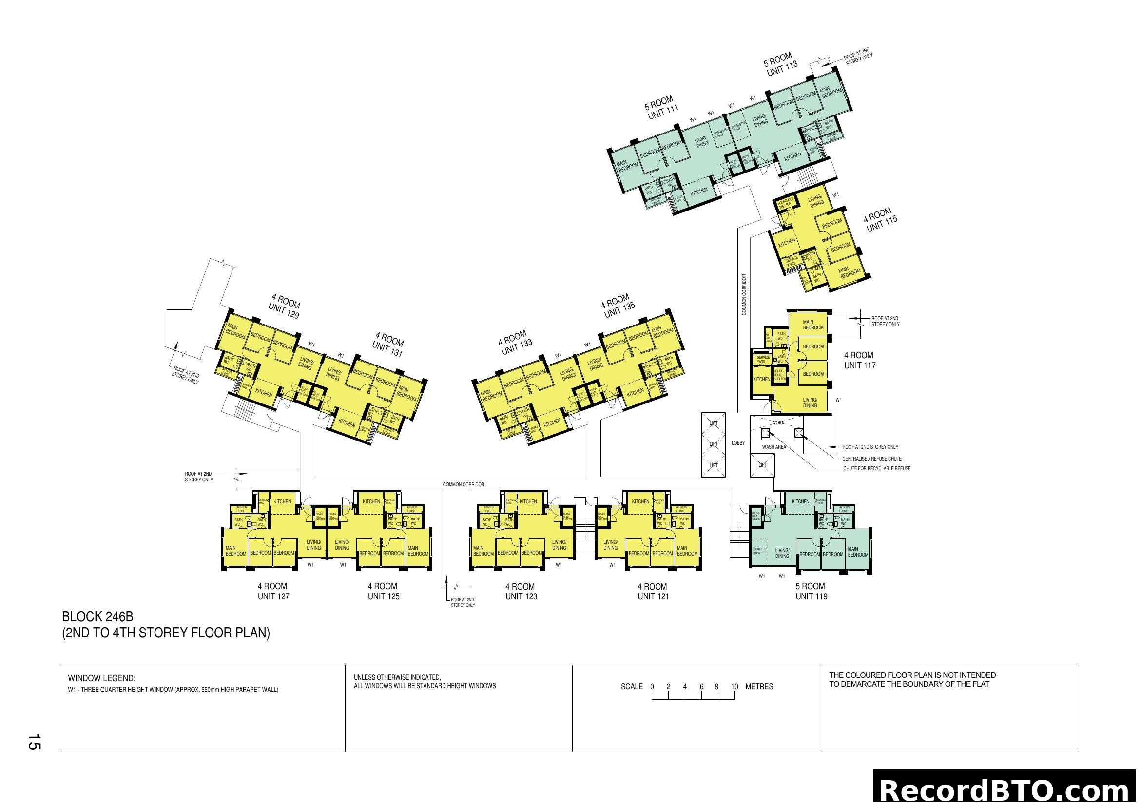 Block 246B Floor Plan (2nd to 4th Storey)