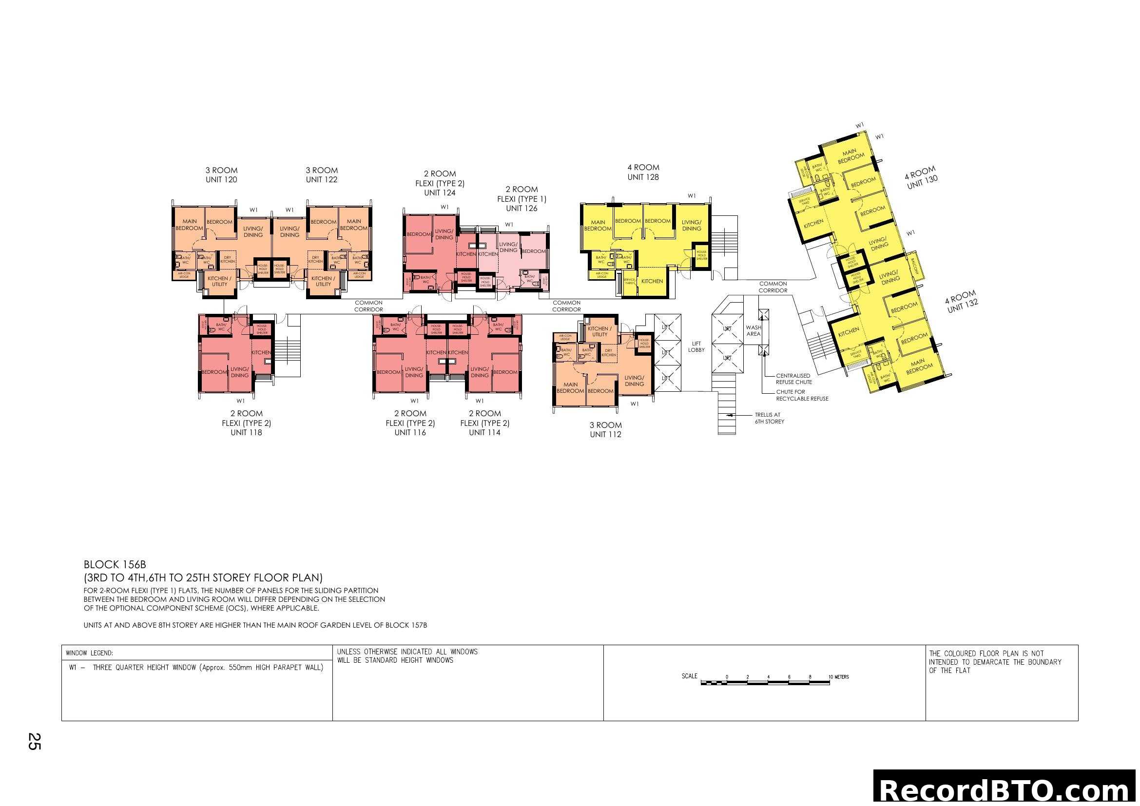 Block 156B Floor Plans (3rd to 25th Storey)