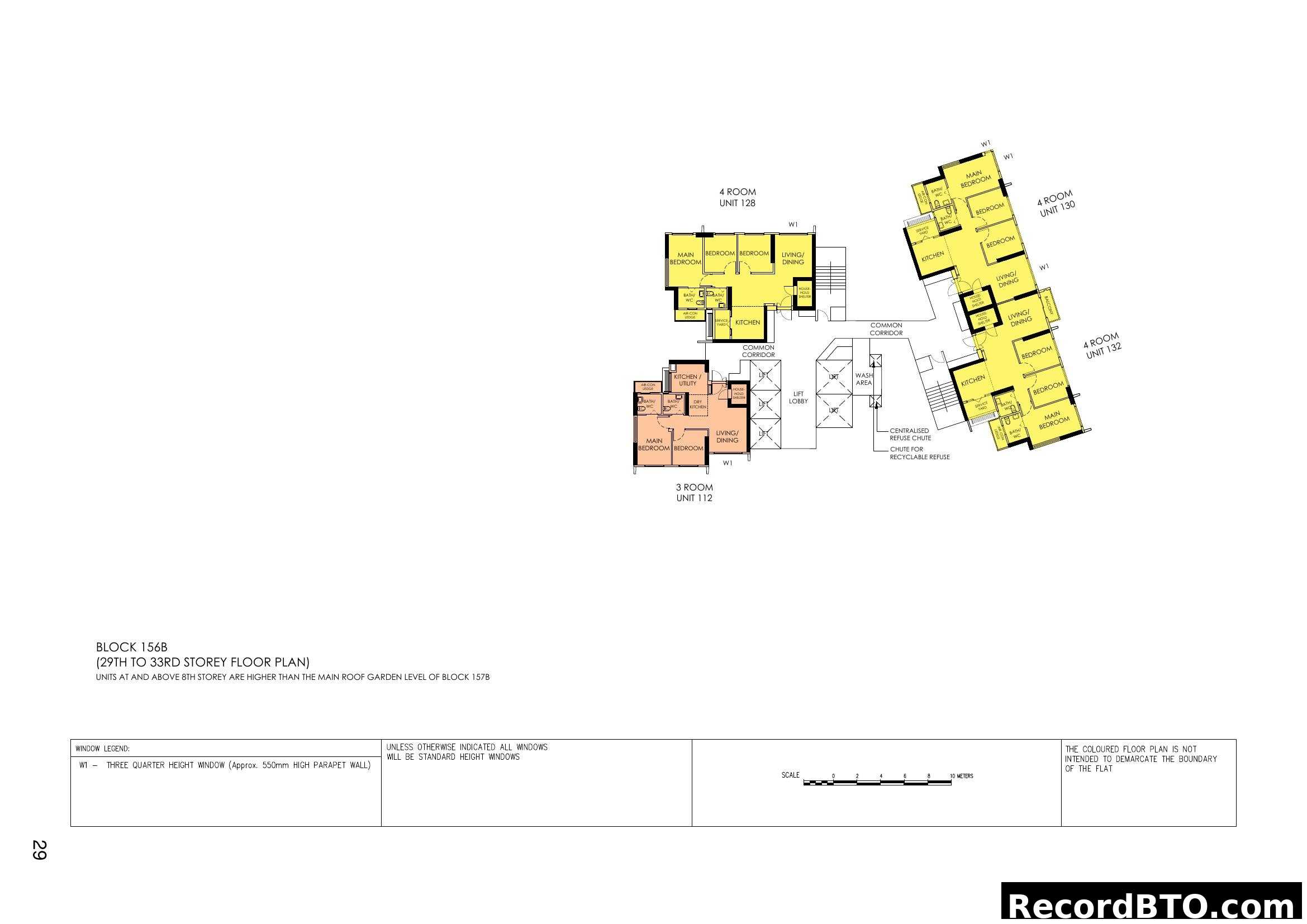 Block 156B Floor Plan (29th-33rd Storey)
