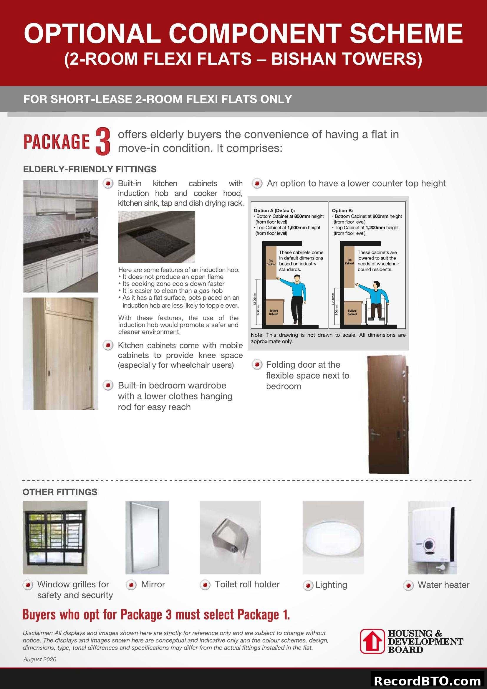 Optional Component Scheme (2-Room Flexi Flats – Bishan Towers)