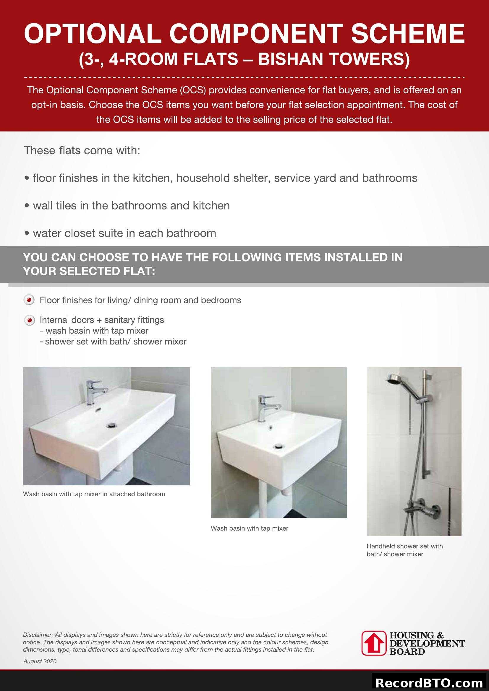 Optional Component Scheme (3-, 4-Room Flats)