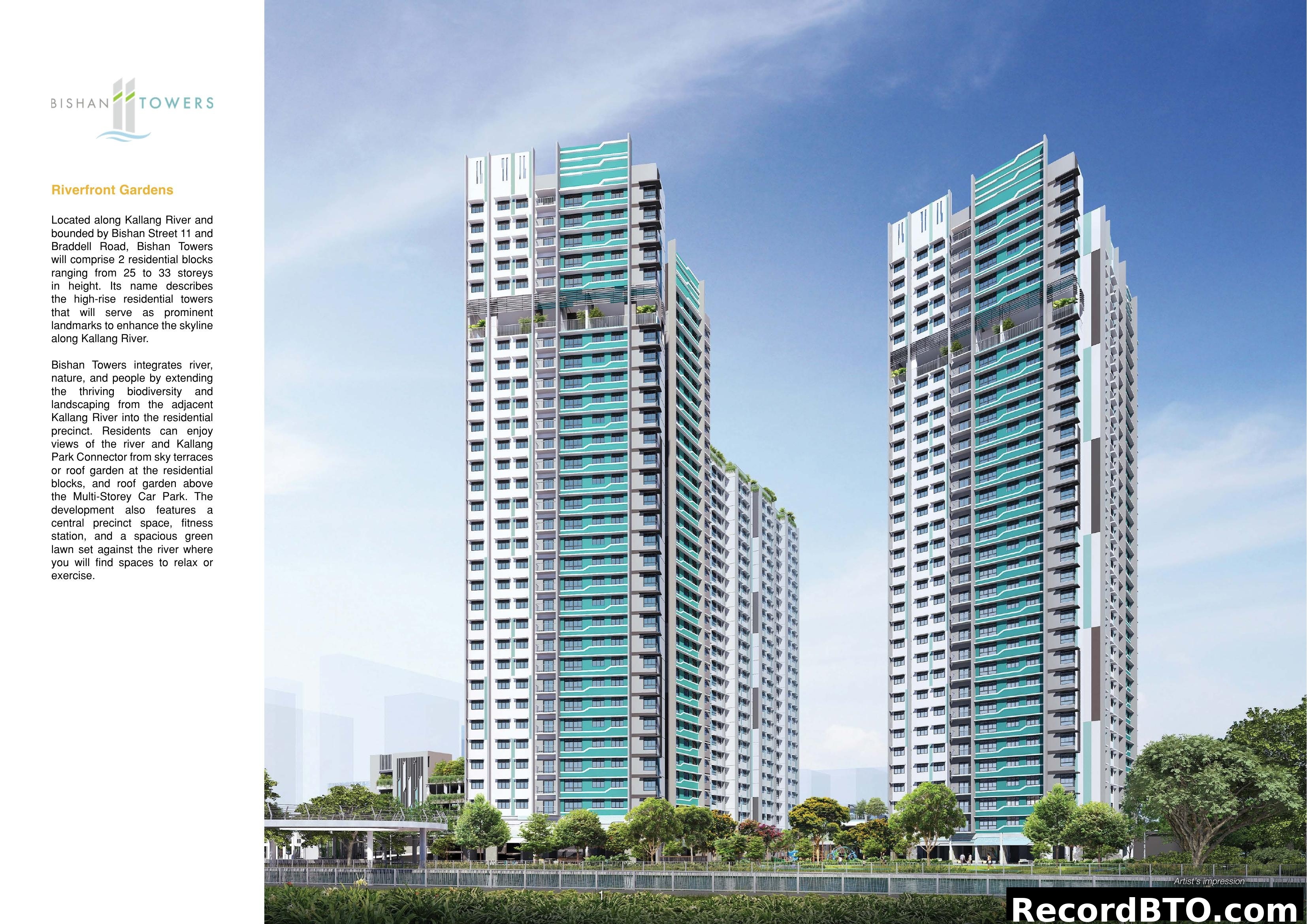 Bishan Towers - Riverfront Gardens Artist's Impression