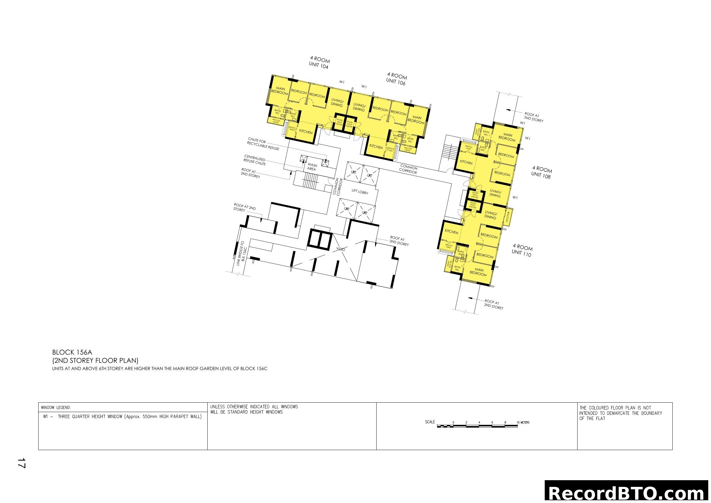 Block 156A 2nd Storey Floor Plan with 4-Room Units