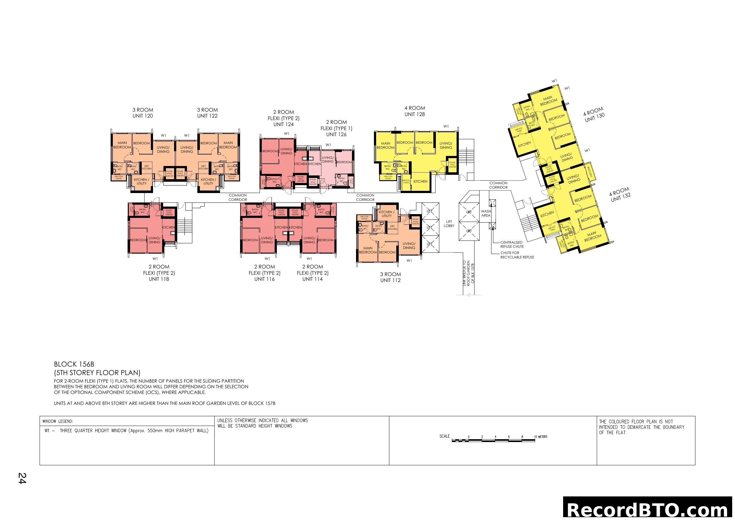 Block 156B (5th Storey) Floor Plan Layouts