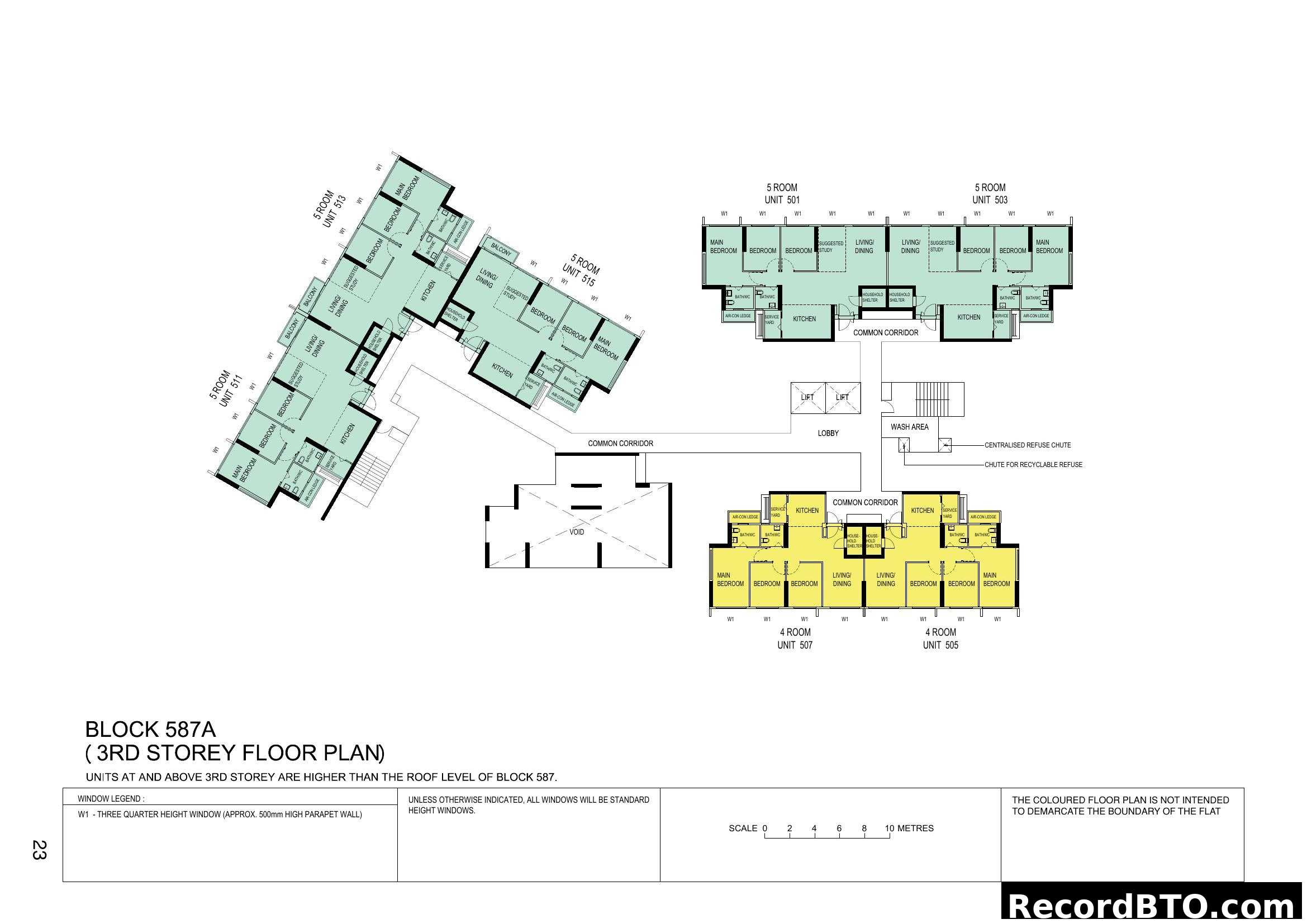 Block 587A (3rd Storey Floor Plan)