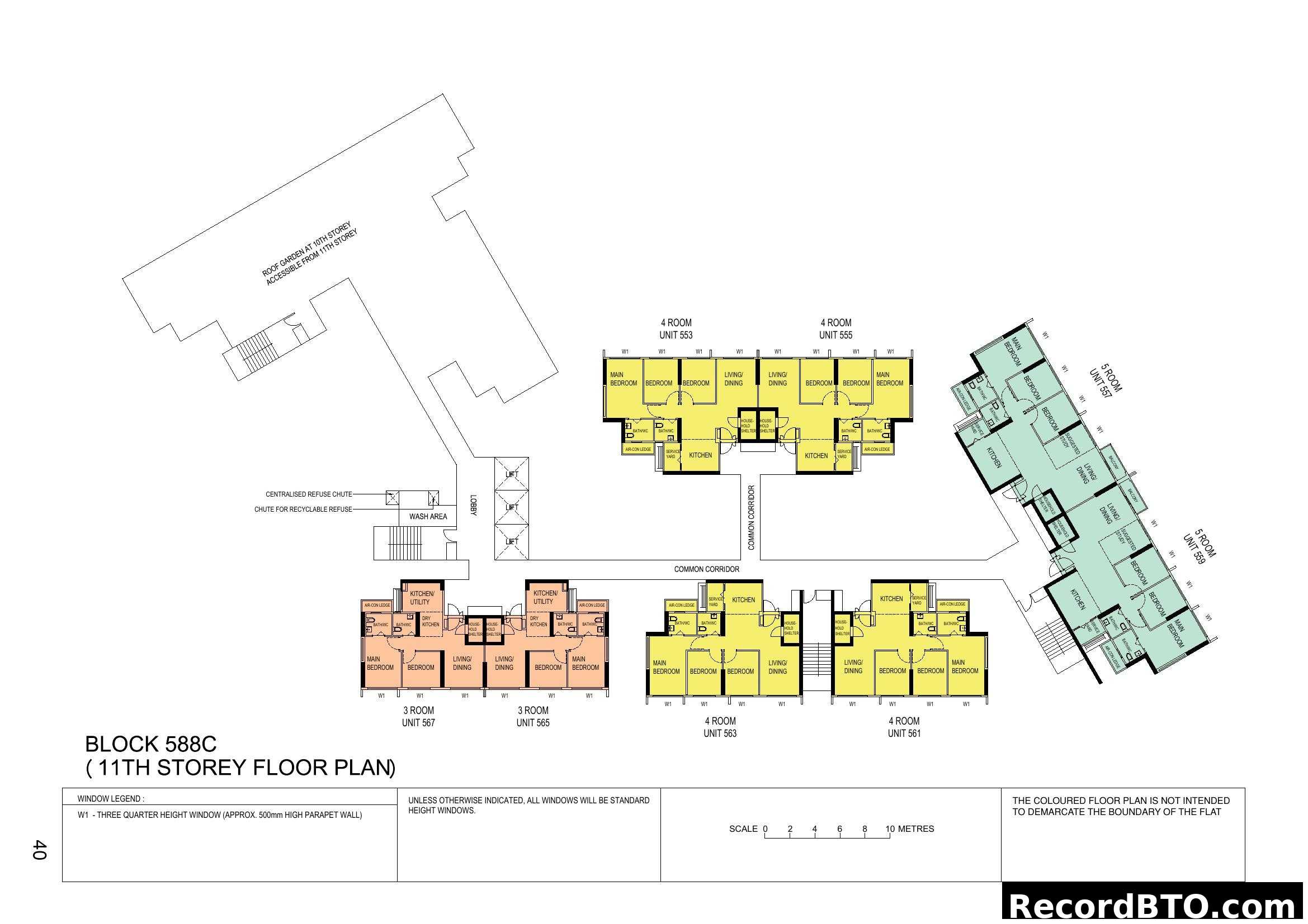 Block 588C 11th Storey Floor Plan